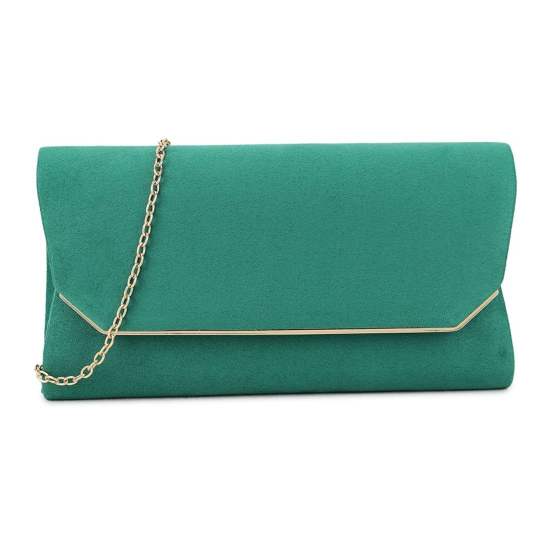 Craze London Suede effect evening clutch bag