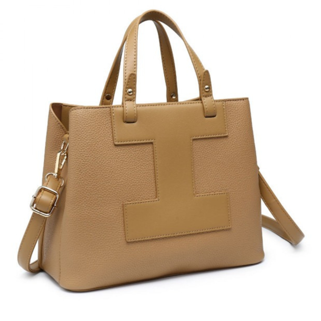 Craze London Totebag with magnetic button closure and adjustable strap