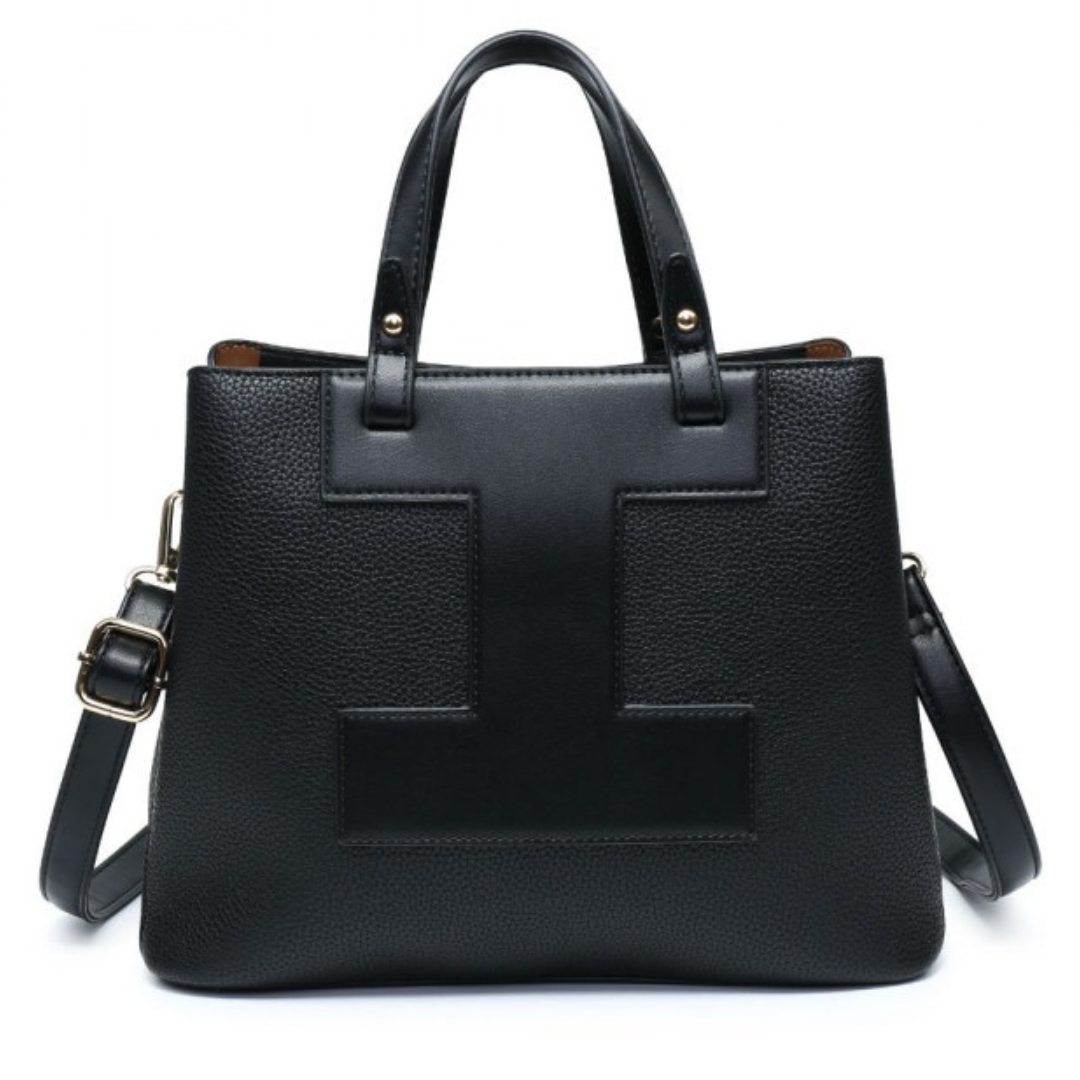 Craze London Totebag with magnetic button closure and adjustable strap