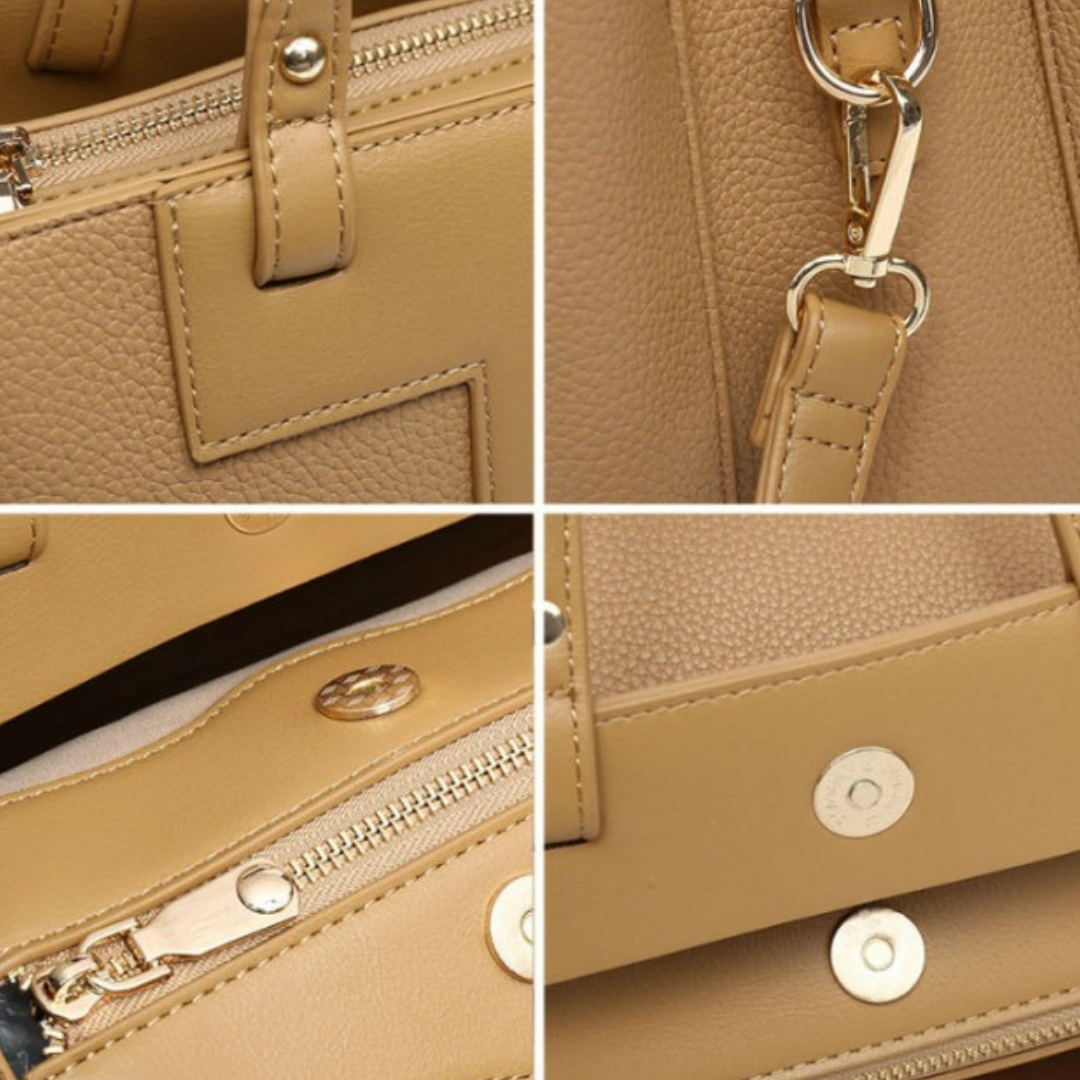 Craze London Totebag with magnetic button closure and adjustable strap