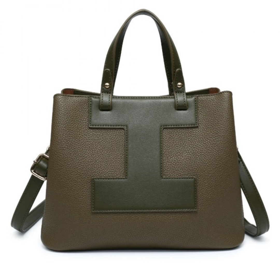 Craze London Totebag with magnetic button closure and adjustable strap