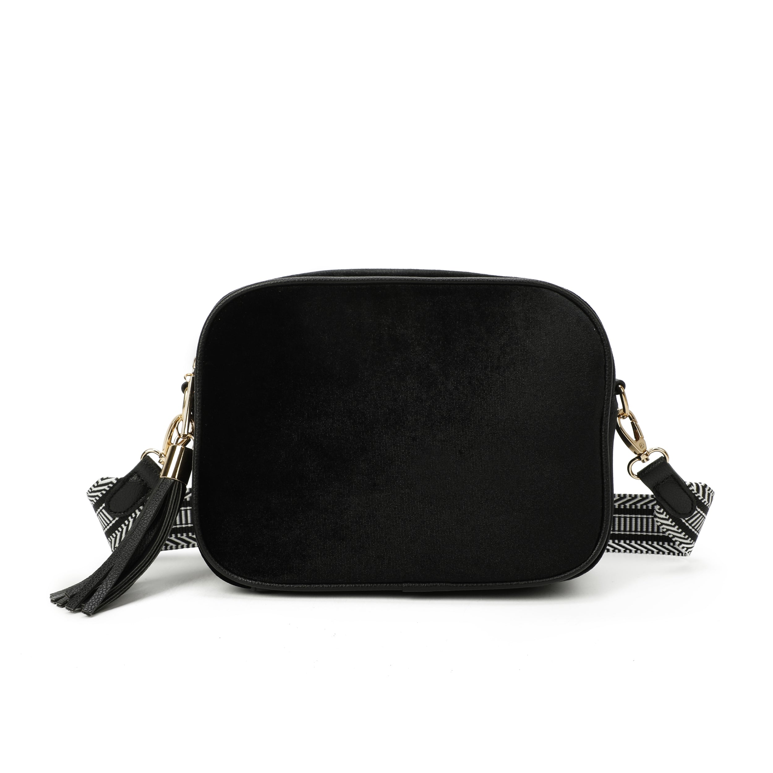 Craze London Velvet Crossbody Bag