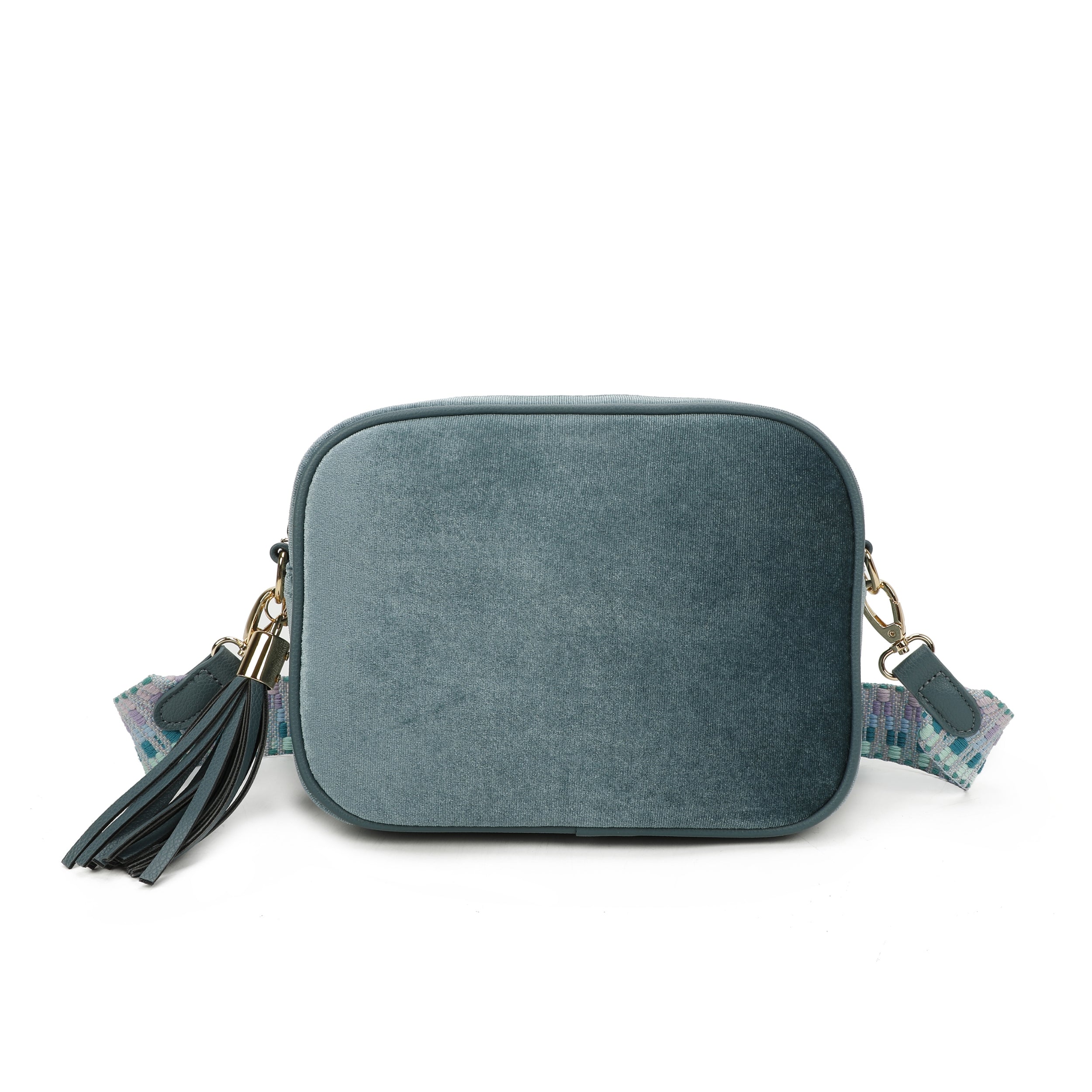 Craze London Velvet Crossbody Bag