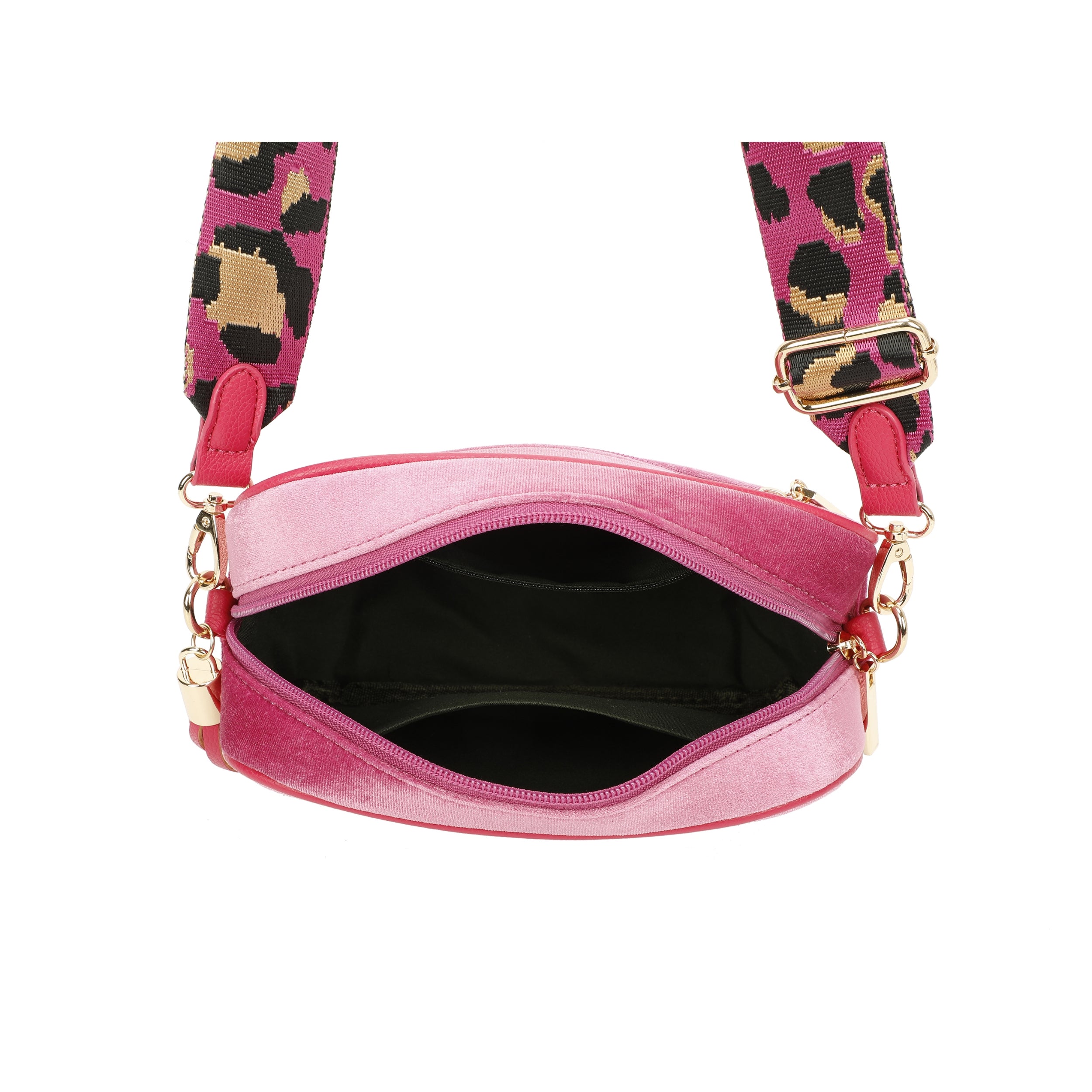 Craze London Velvet Crossbody Bag