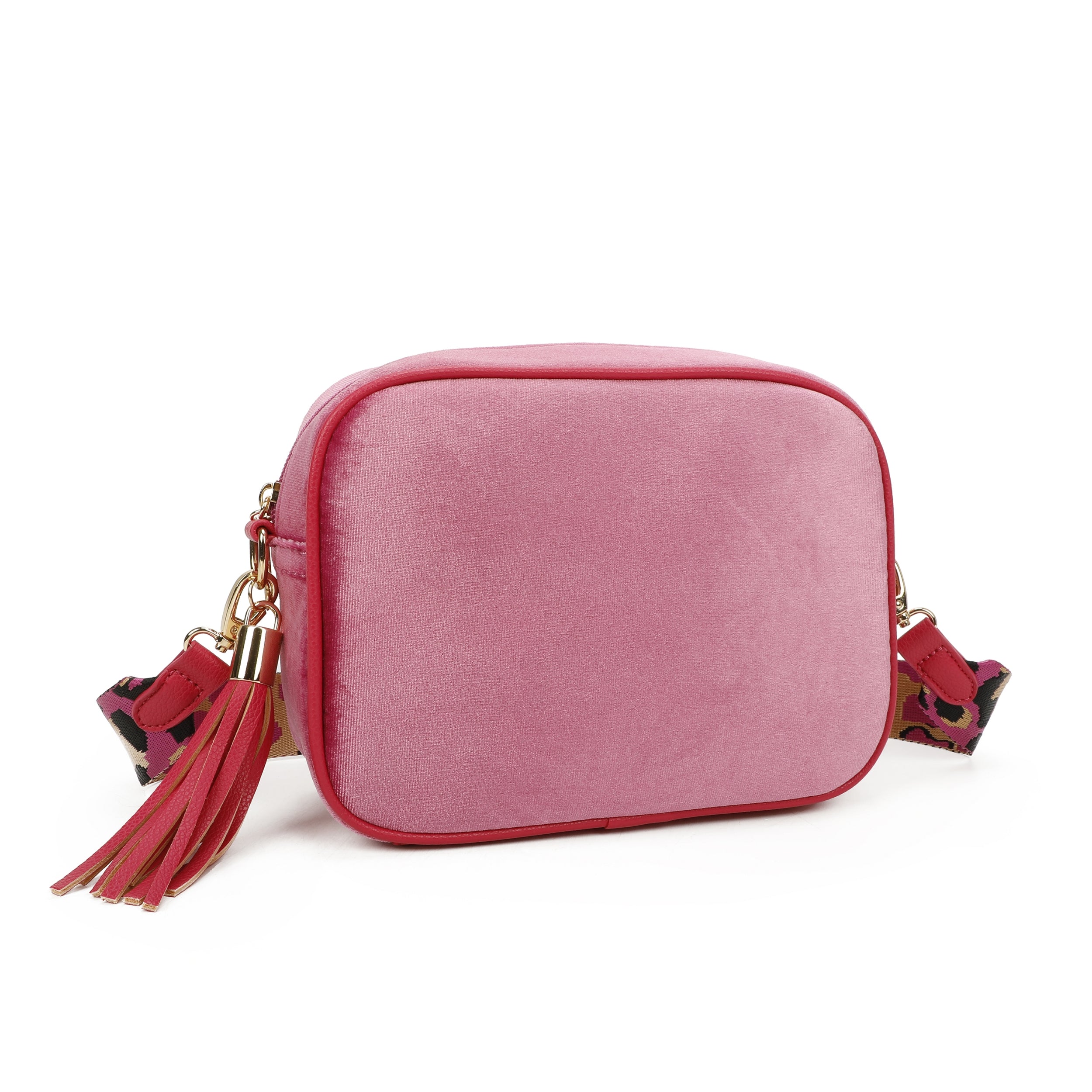 Craze London Velvet Crossbody Bag