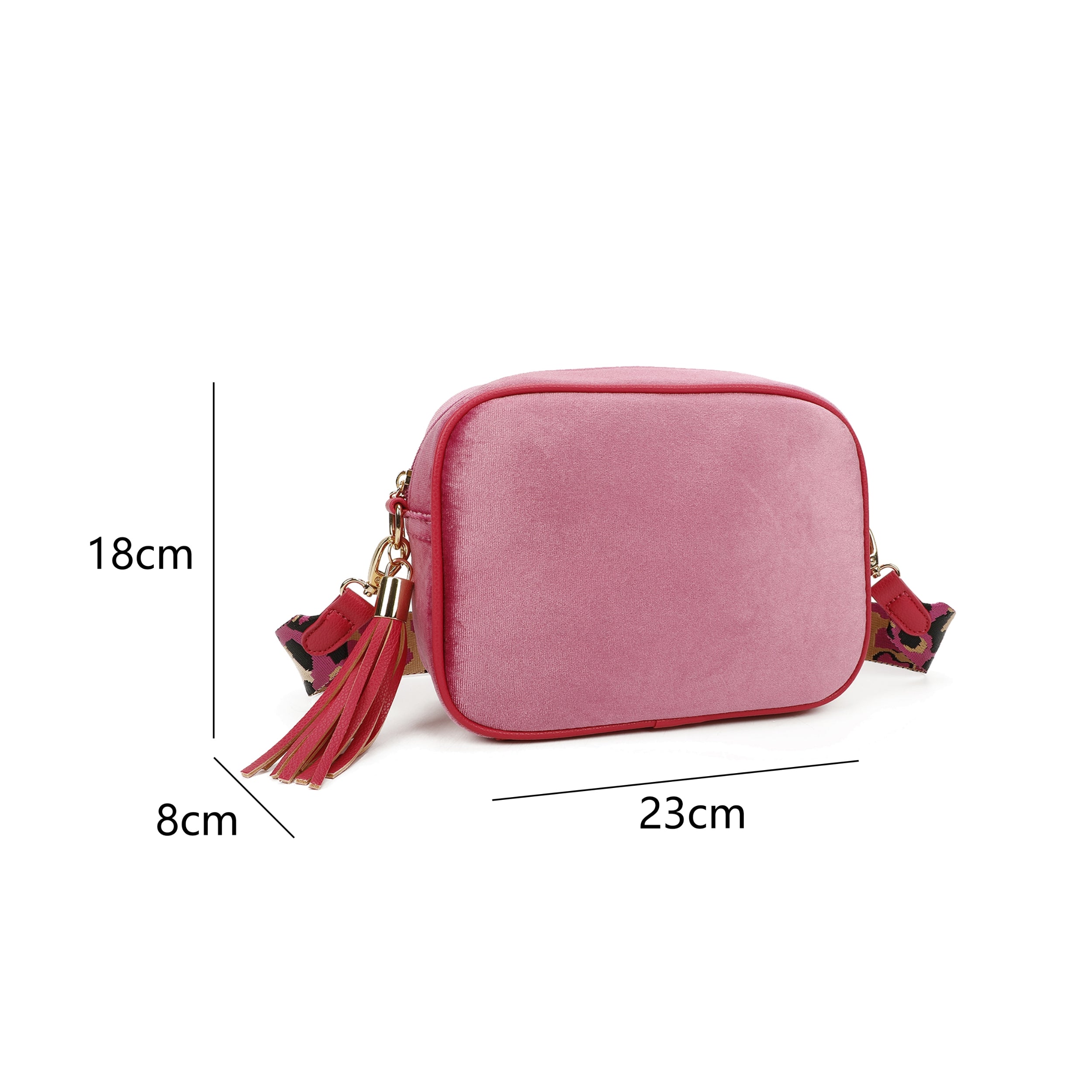Craze London Velvet Crossbody Bag