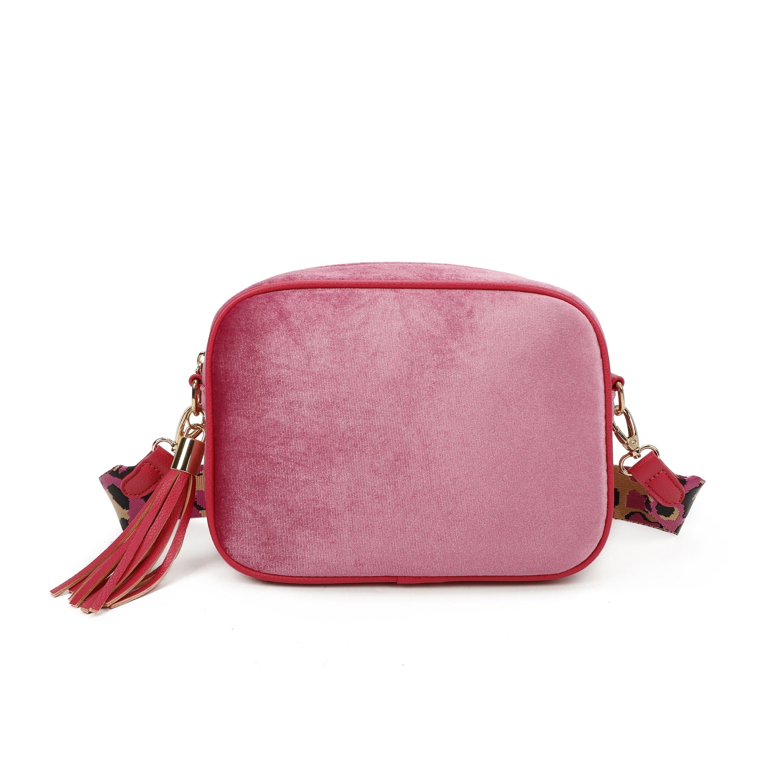 Craze London Velvet Crossbody Bag