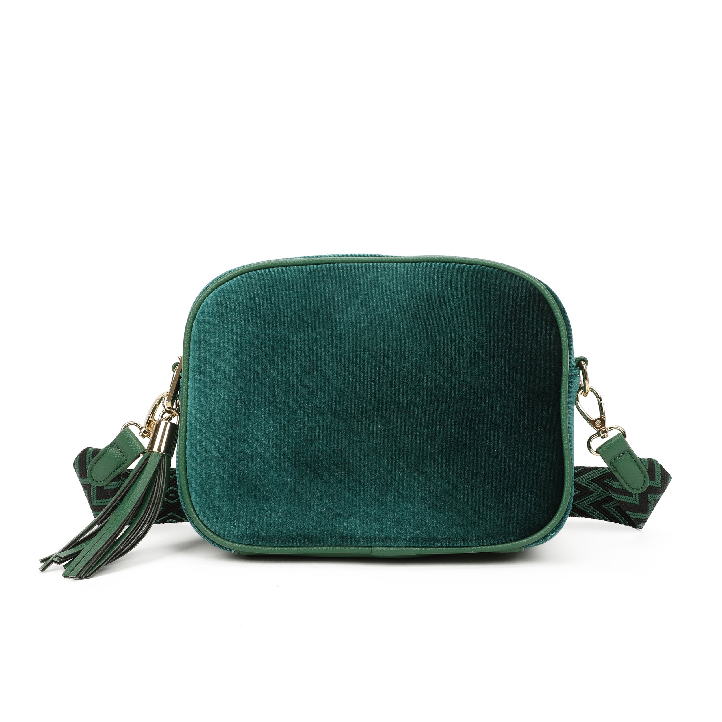 Craze London Velvet Crossbody Bag