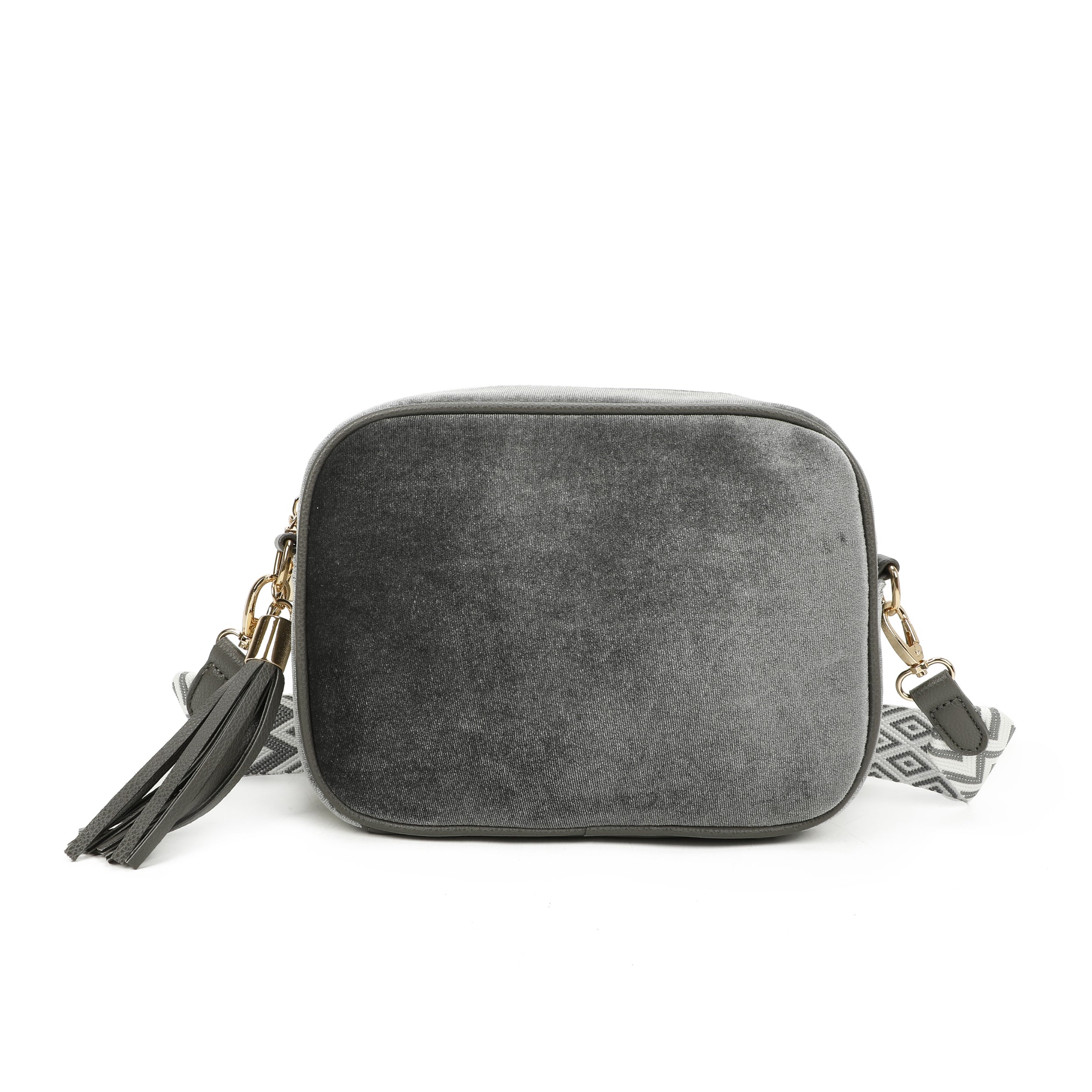 Craze London Velvet Crossbody Bag