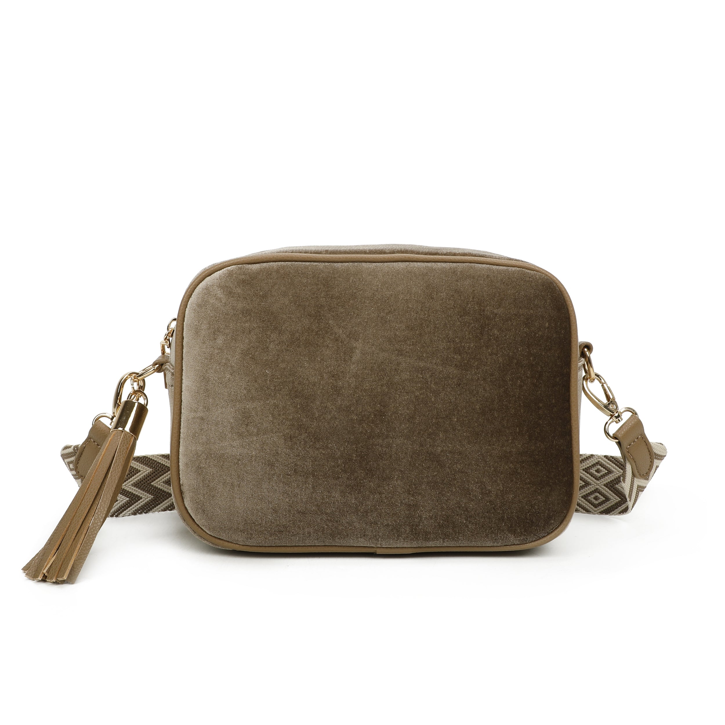Craze London Velvet Crossbody Bag