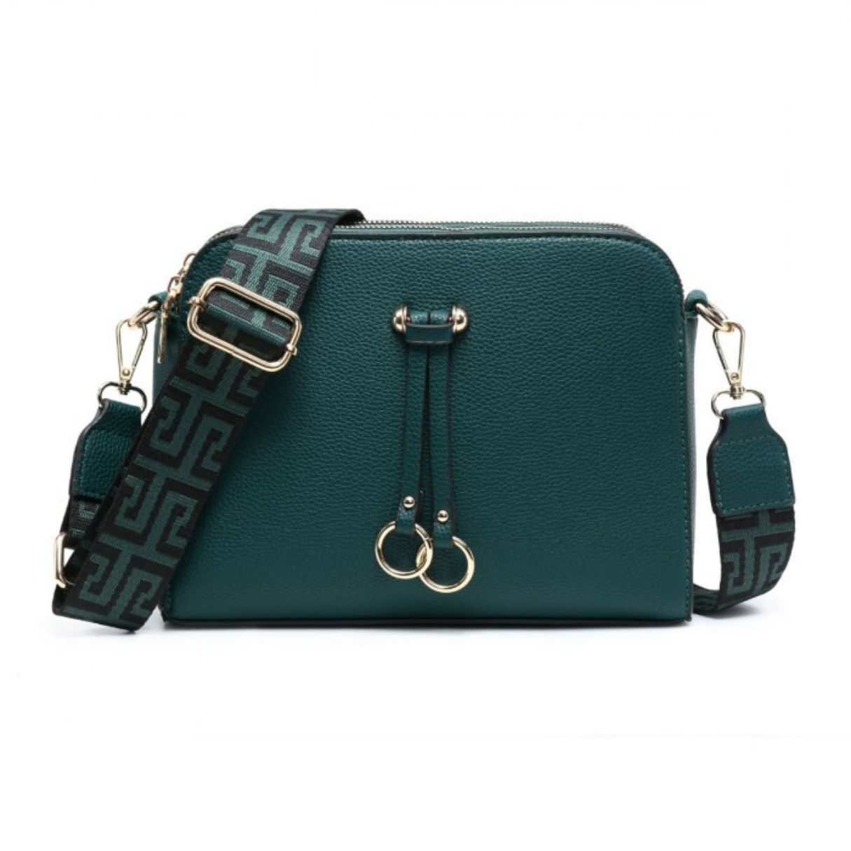 Craze London Women's Double Ring Tassel Crossbody Handbag