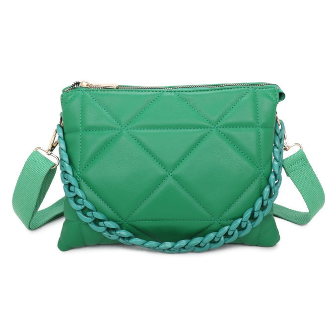 Craze London elegant shoulder bag with a chain strap