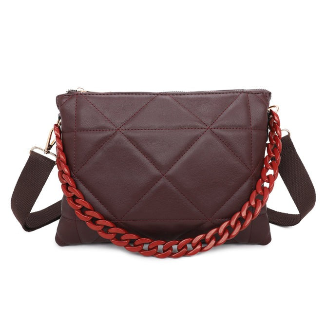 Craze London elegant shoulder bag with a chain strap