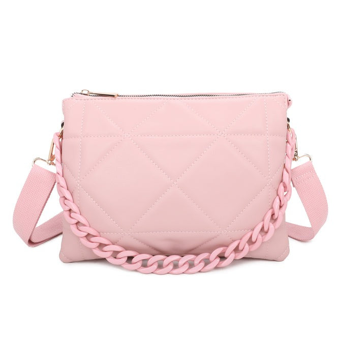 Craze London elegant shoulder bag with a chain strap