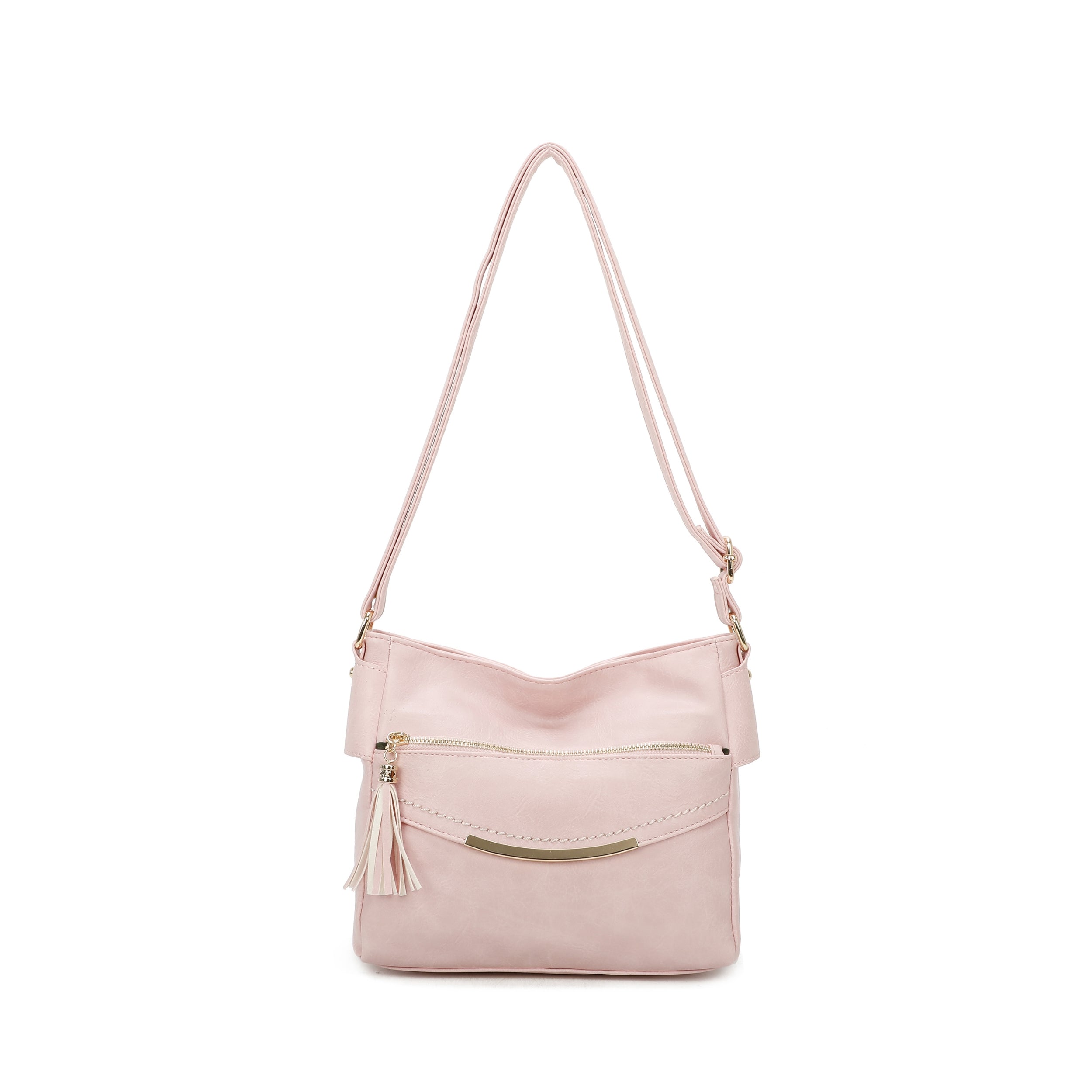 Craze London Satchel Bag with Front Double Pockets