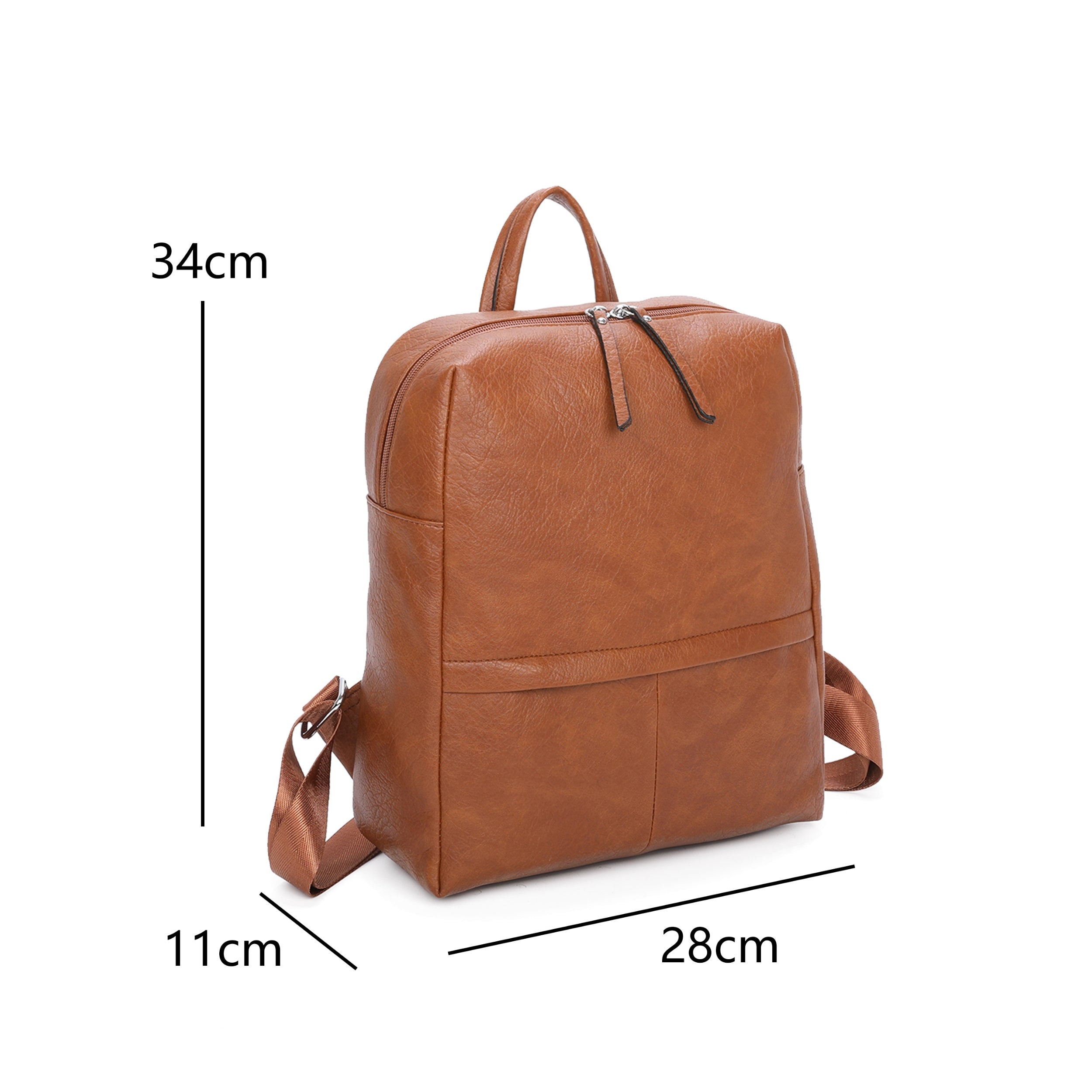 Craze London Dark silver tone metal hardware Backpack