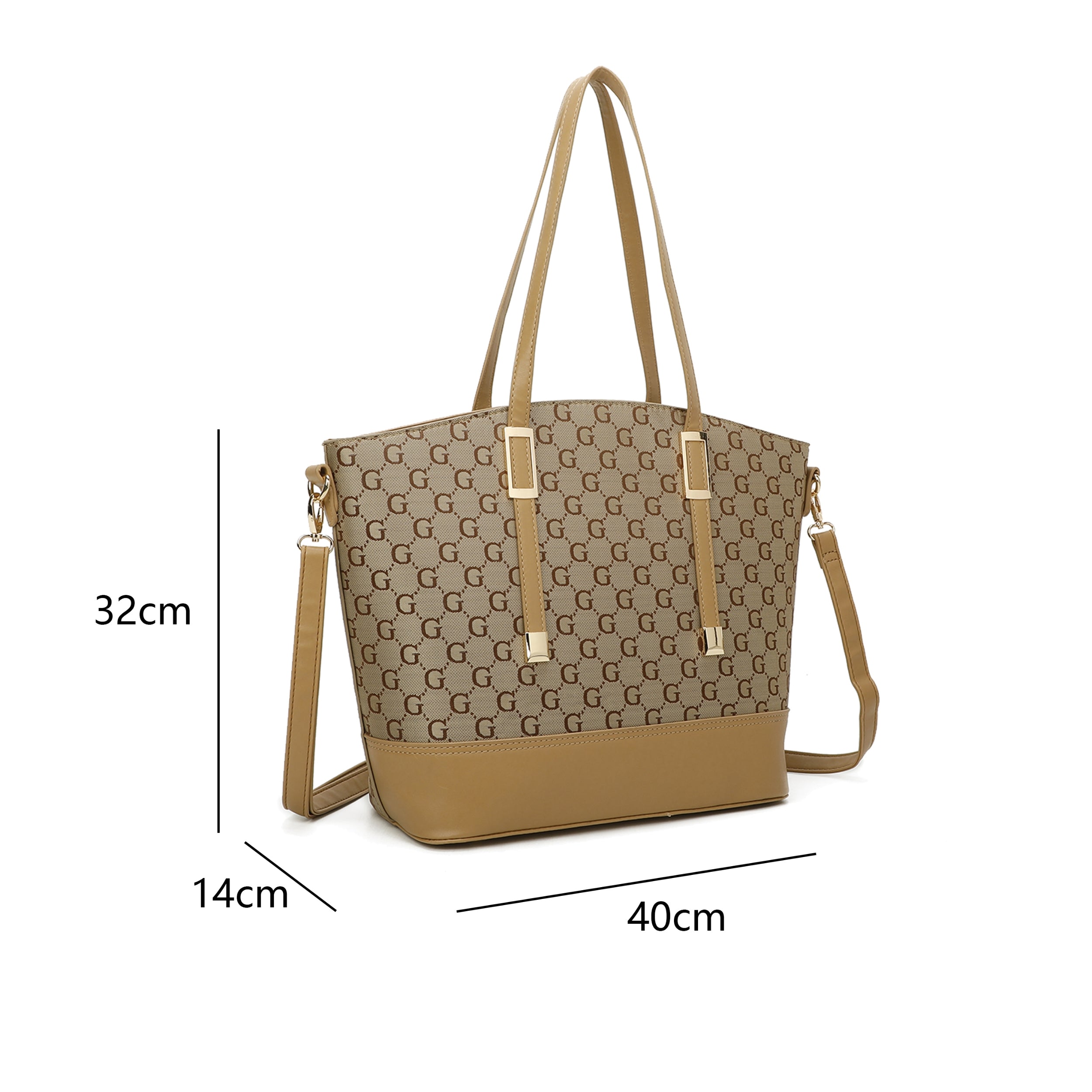 Craze London Gold tone metal hardware shoulder bag