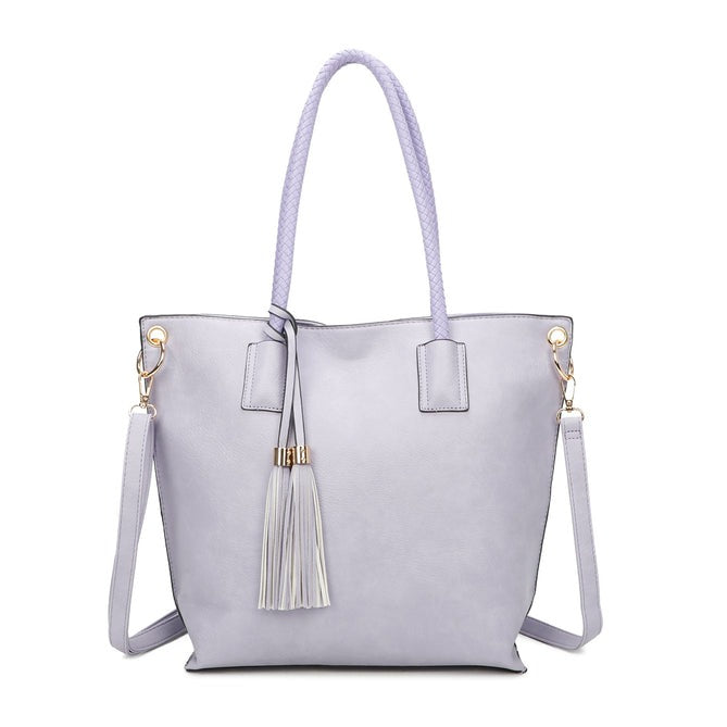 Large Handle Ladies Sleek shoulder bag made of leather