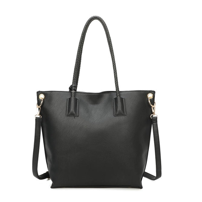 Large Handle Ladies Sleek shoulder bag made of leather