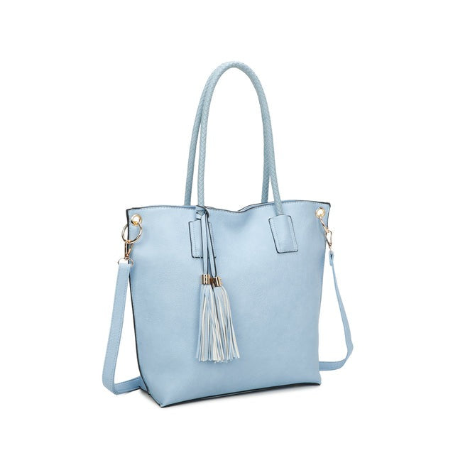 Large Handle Ladies Sleek shoulder bag made of leather