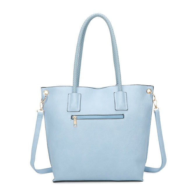 Large Handle Ladies Sleek shoulder bag made of leather