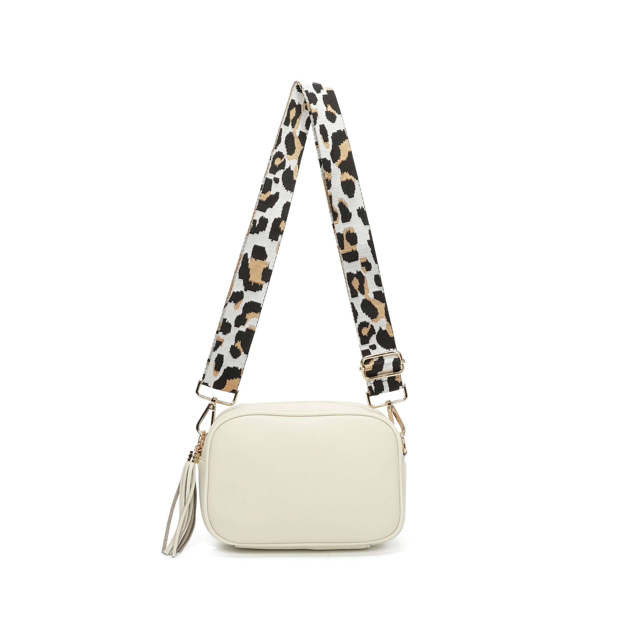 Craze London Tassel Zip Leather Crossbody Bag