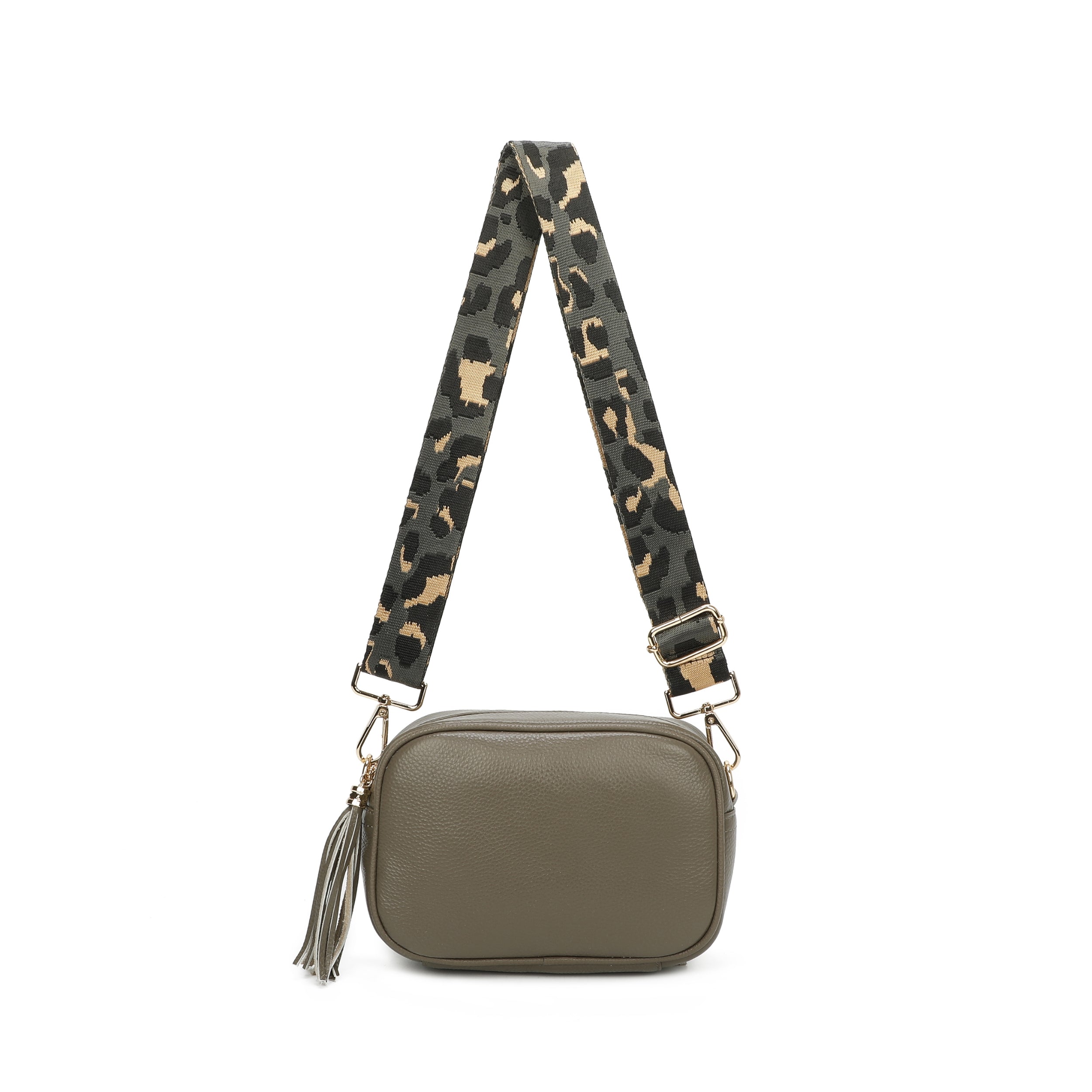 Craze London Tassel Zip Leather Crossbody Bag