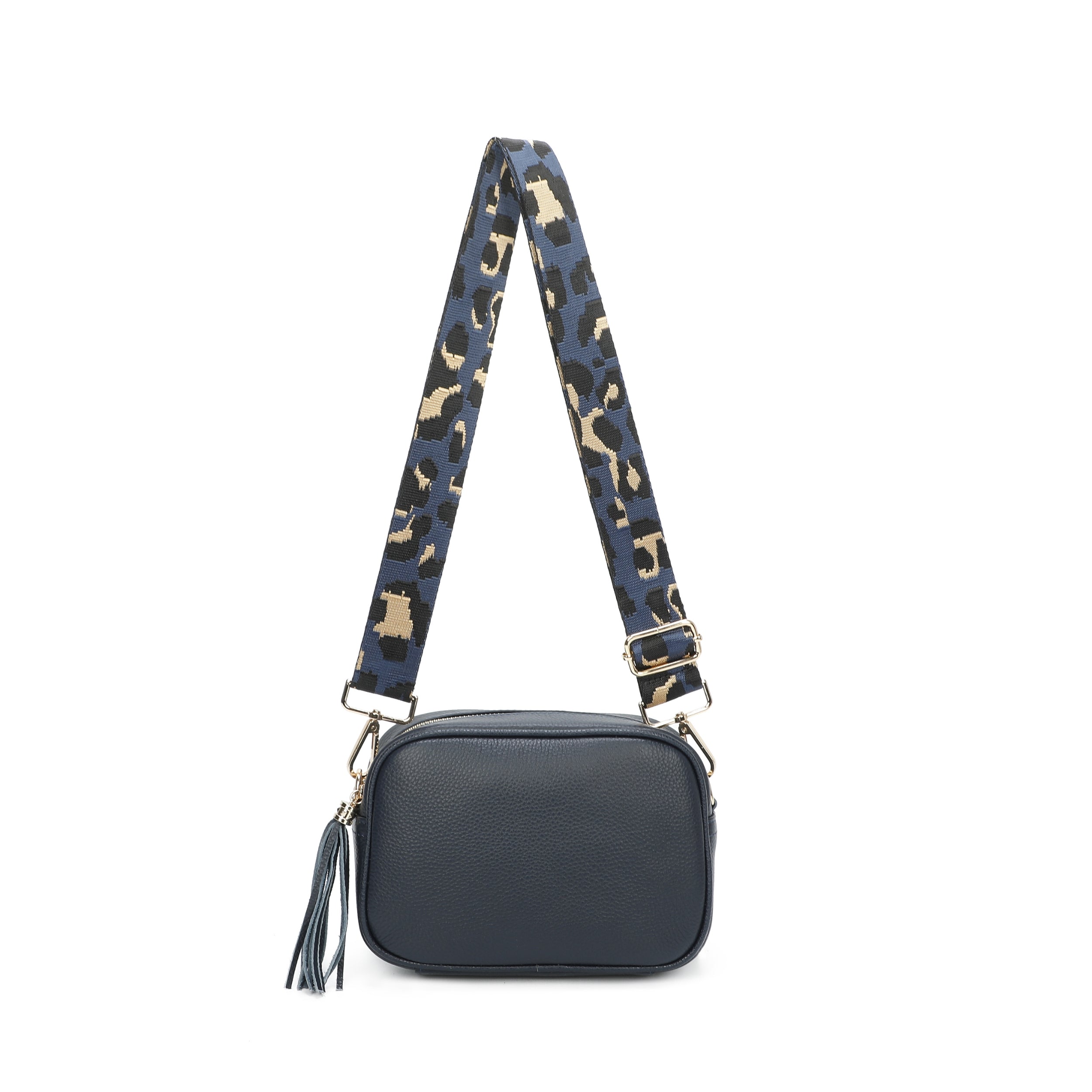 Craze London Tassel Zip Leather Crossbody Bag