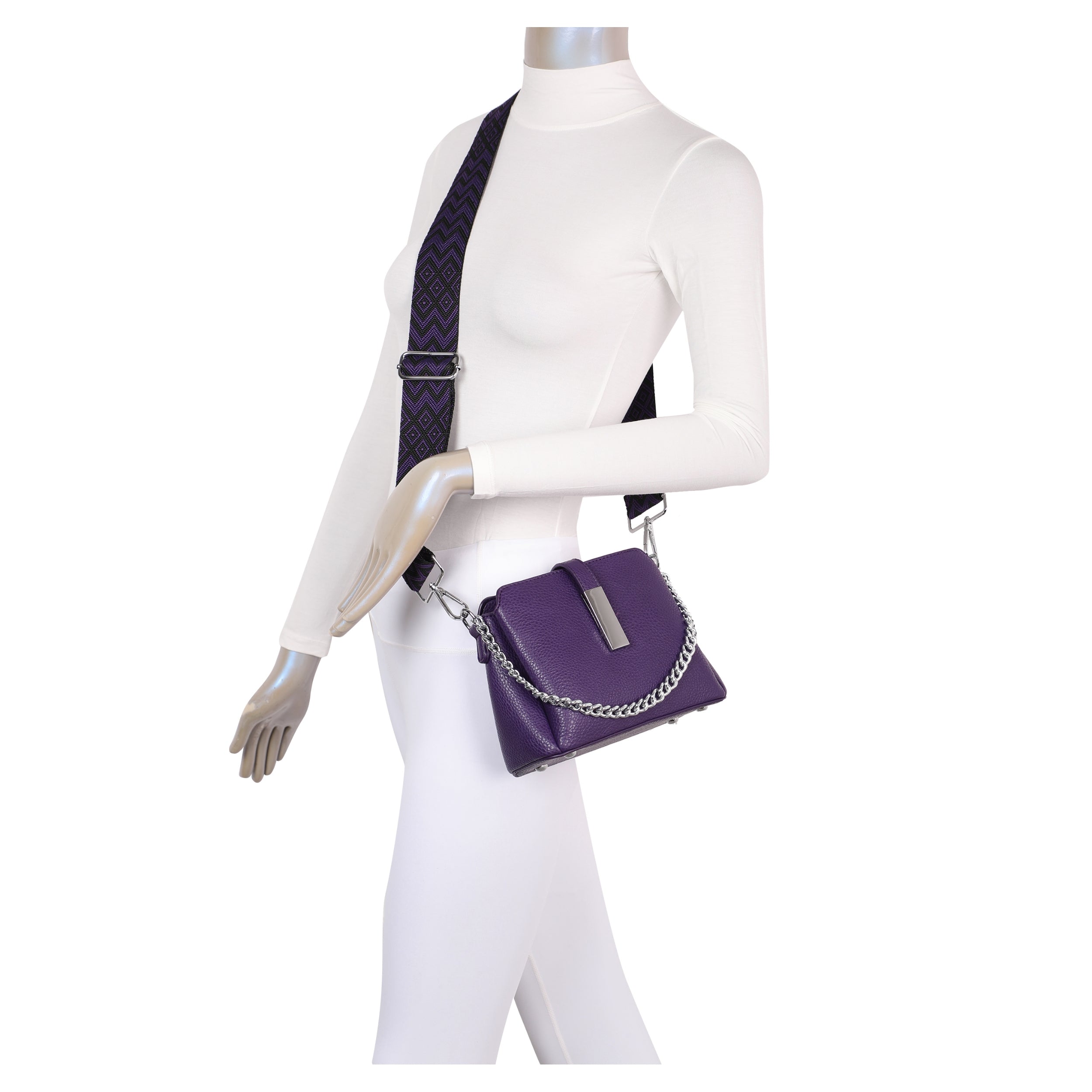 Mag dot flap extra closure Crossbody Bag