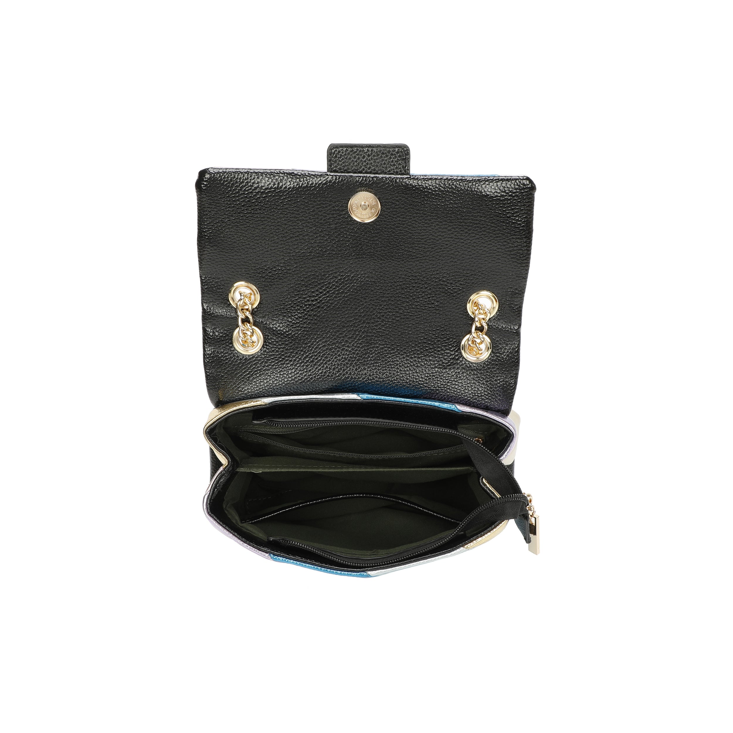 Craze London Metallic Stripes Bag