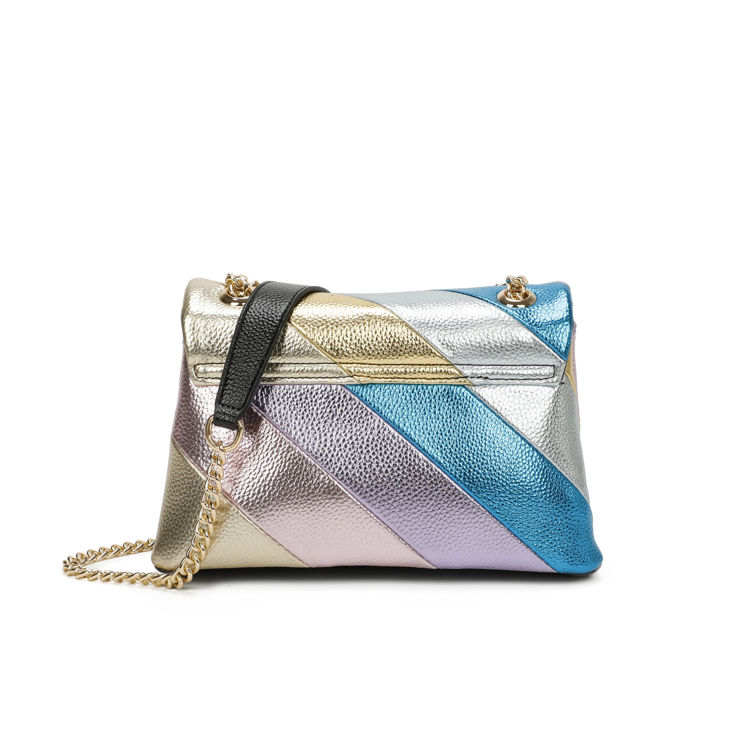 Craze London Metallic Stripes Bag