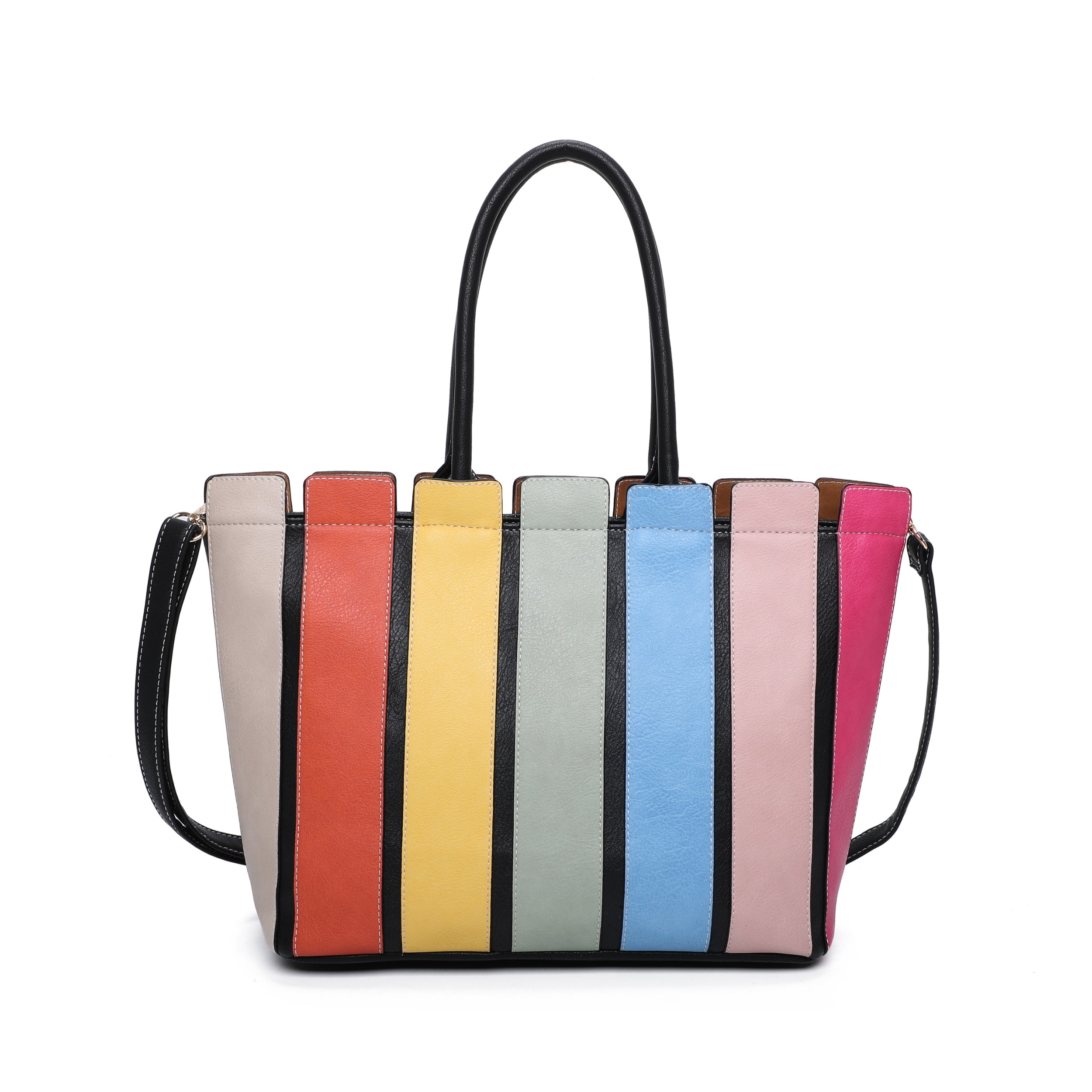 Craze London Multi Colour Striped Crossbody Bag