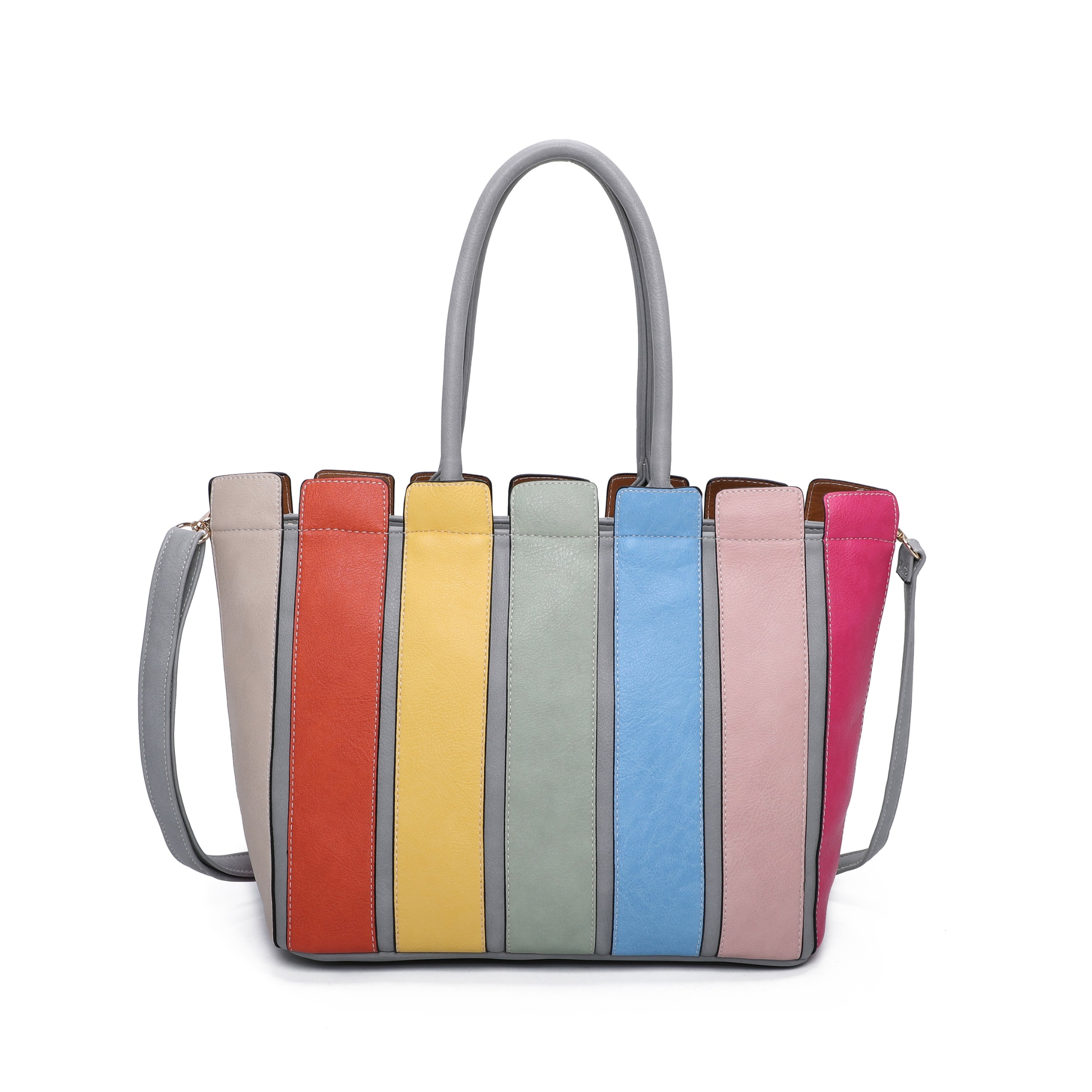 Craze London Multi Colour Striped Crossbody Bag