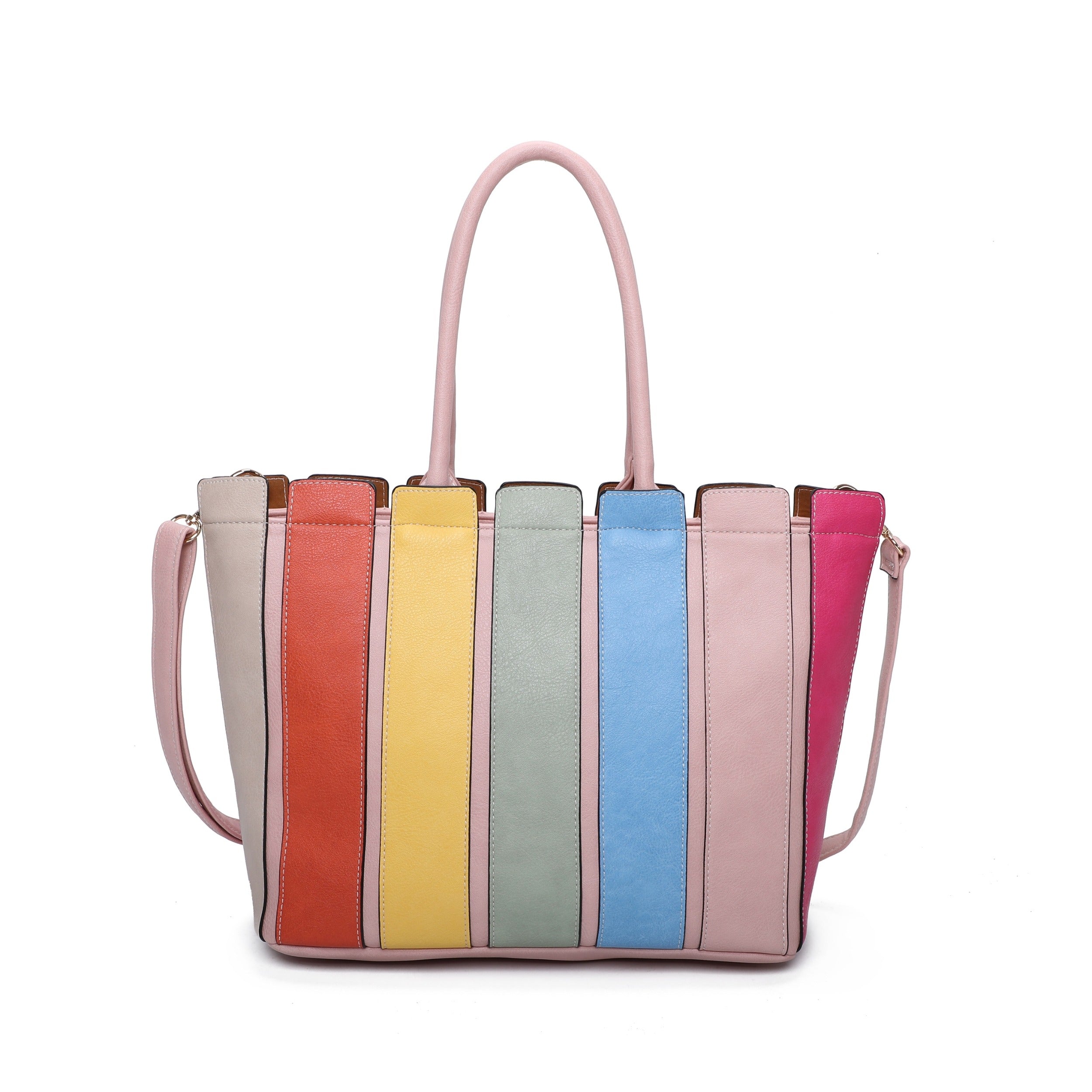 Craze London Multi Colour Striped Crossbody Bag