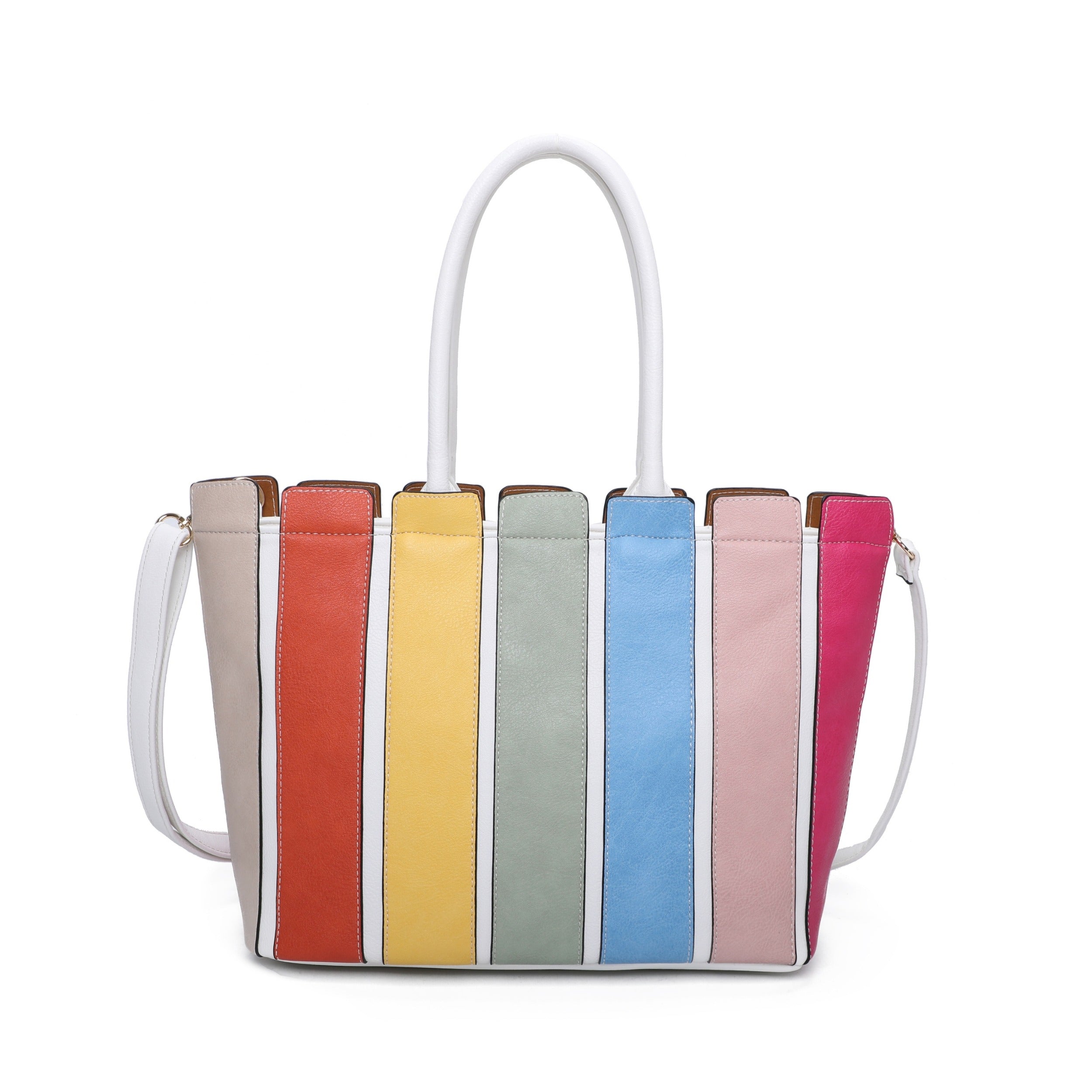 Craze London Multi Colour Striped Crossbody Bag