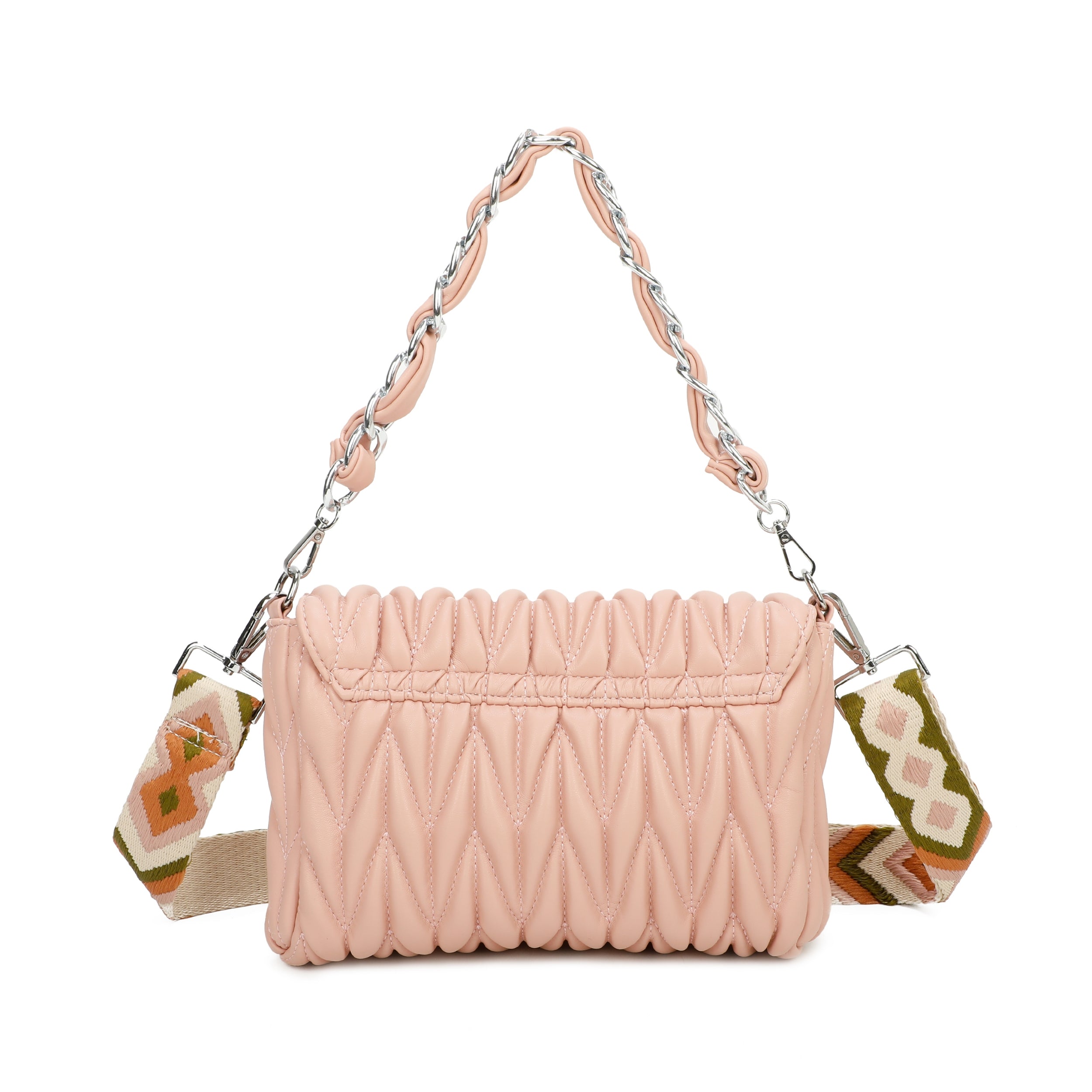 Craze London Quilted Bee Chain Bag
