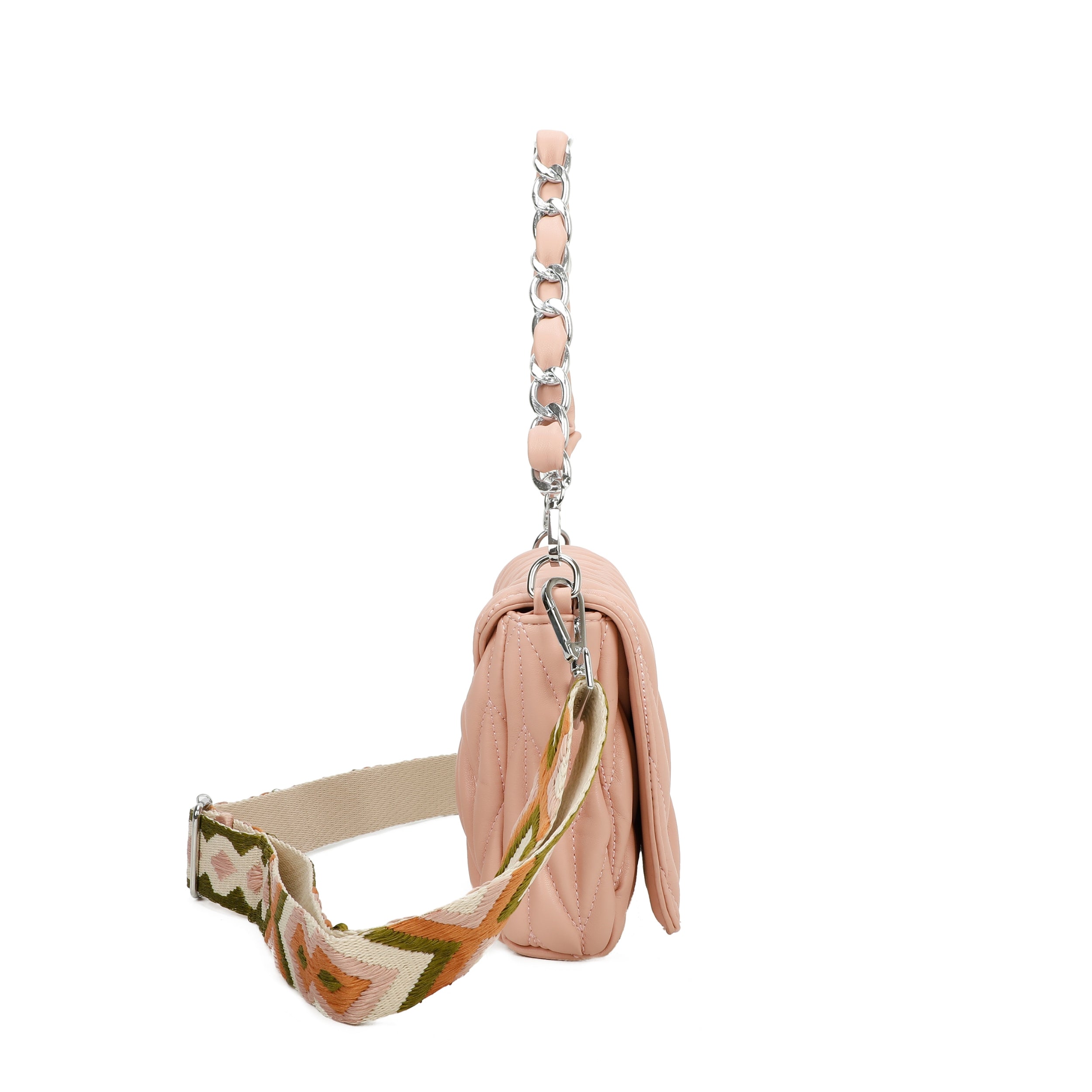 Craze London Quilted Bee Chain Bag