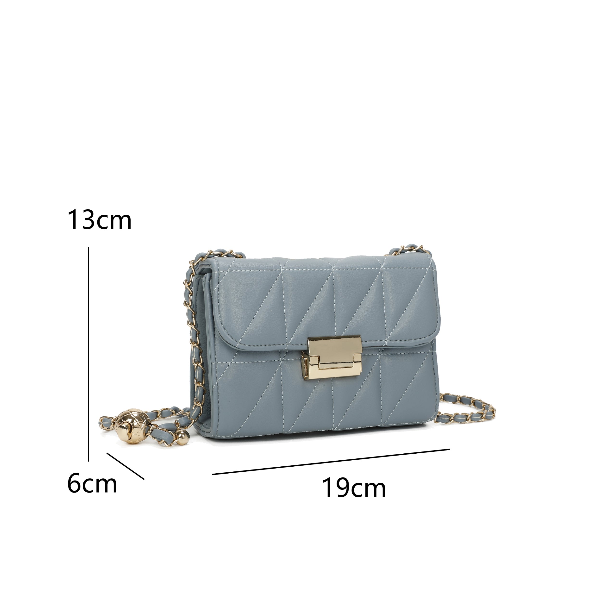 Craze London Quilted Crossbody Bag Top flap with magdot