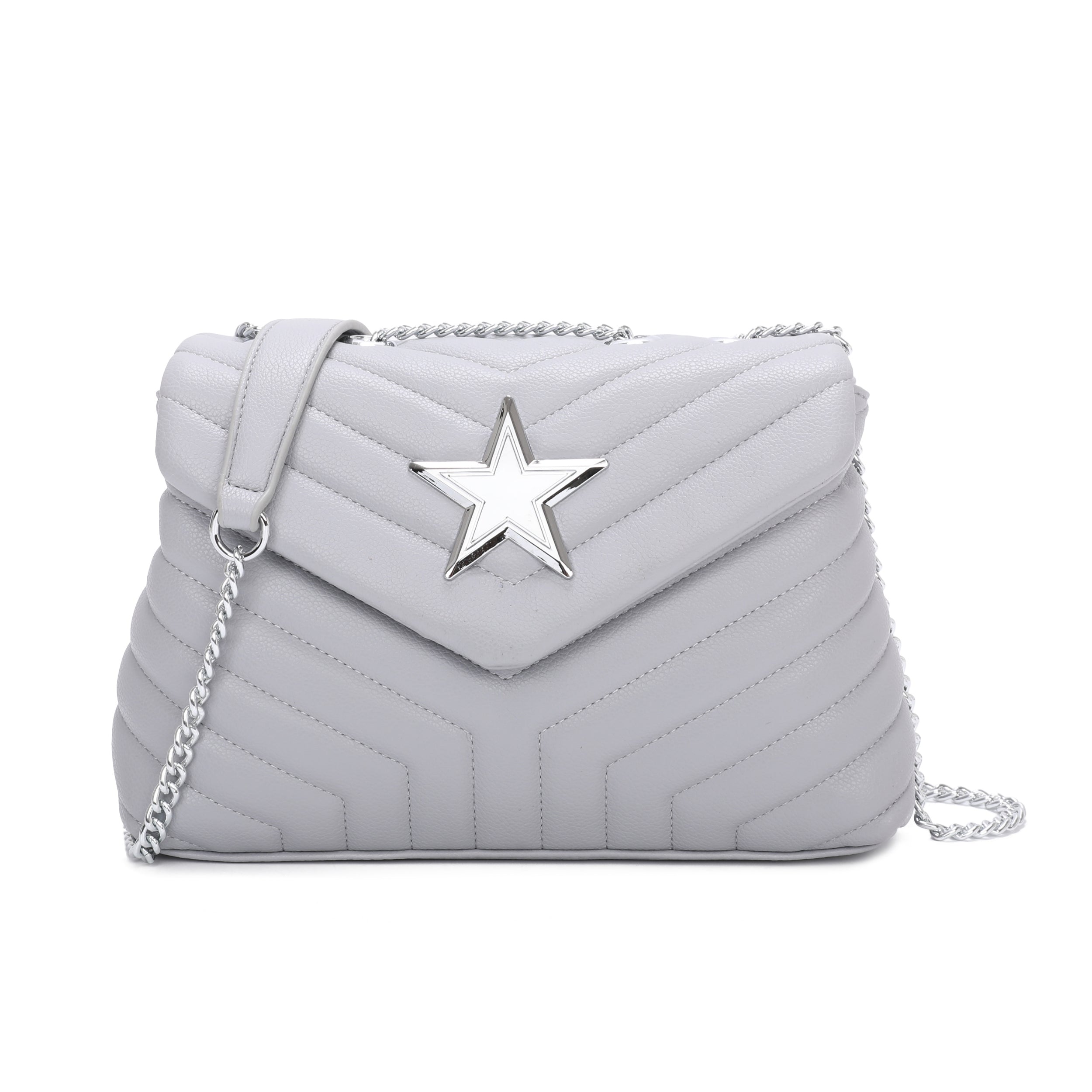 Craze London Quilted Star Satchel Bag