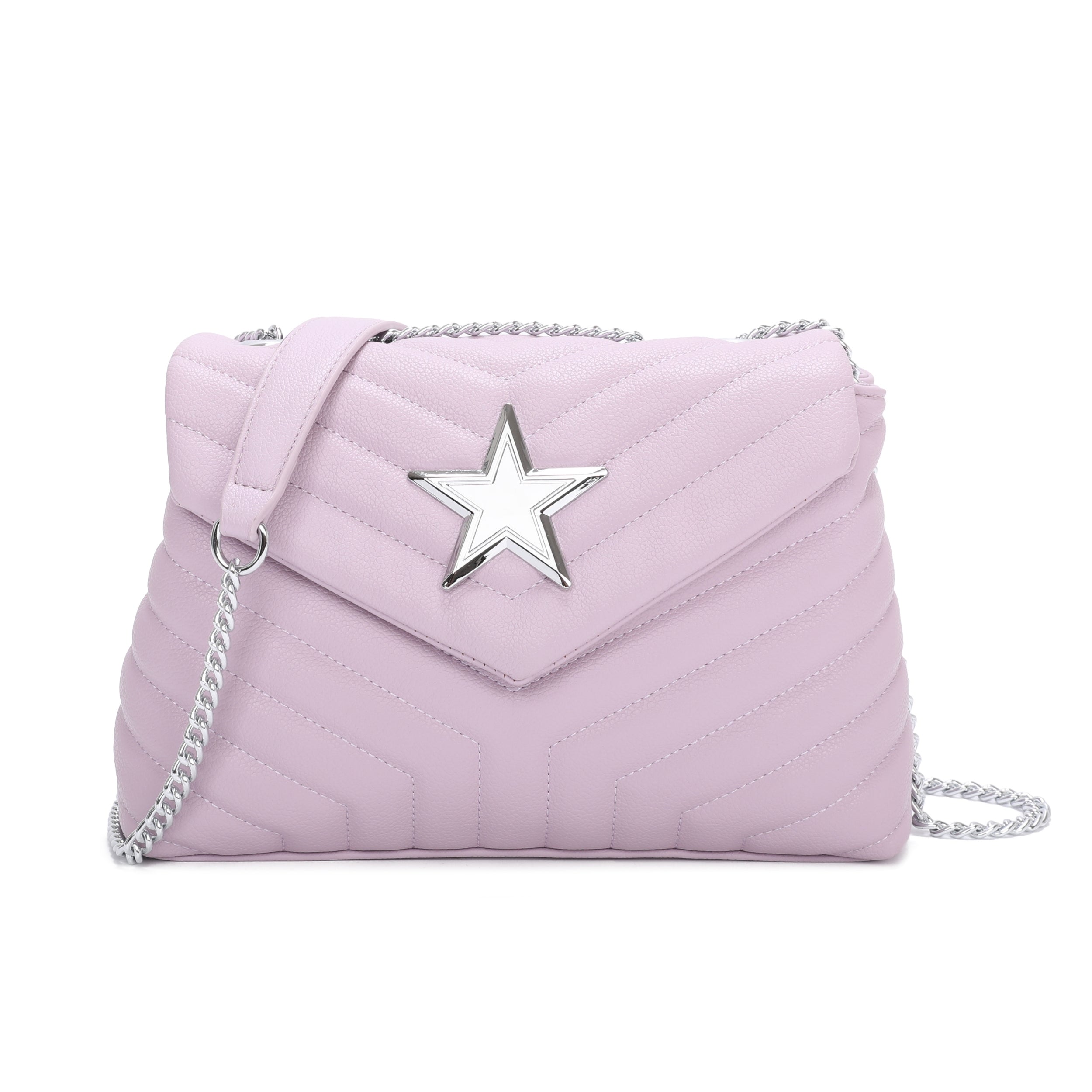 Craze London Quilted Star Satchel Bag