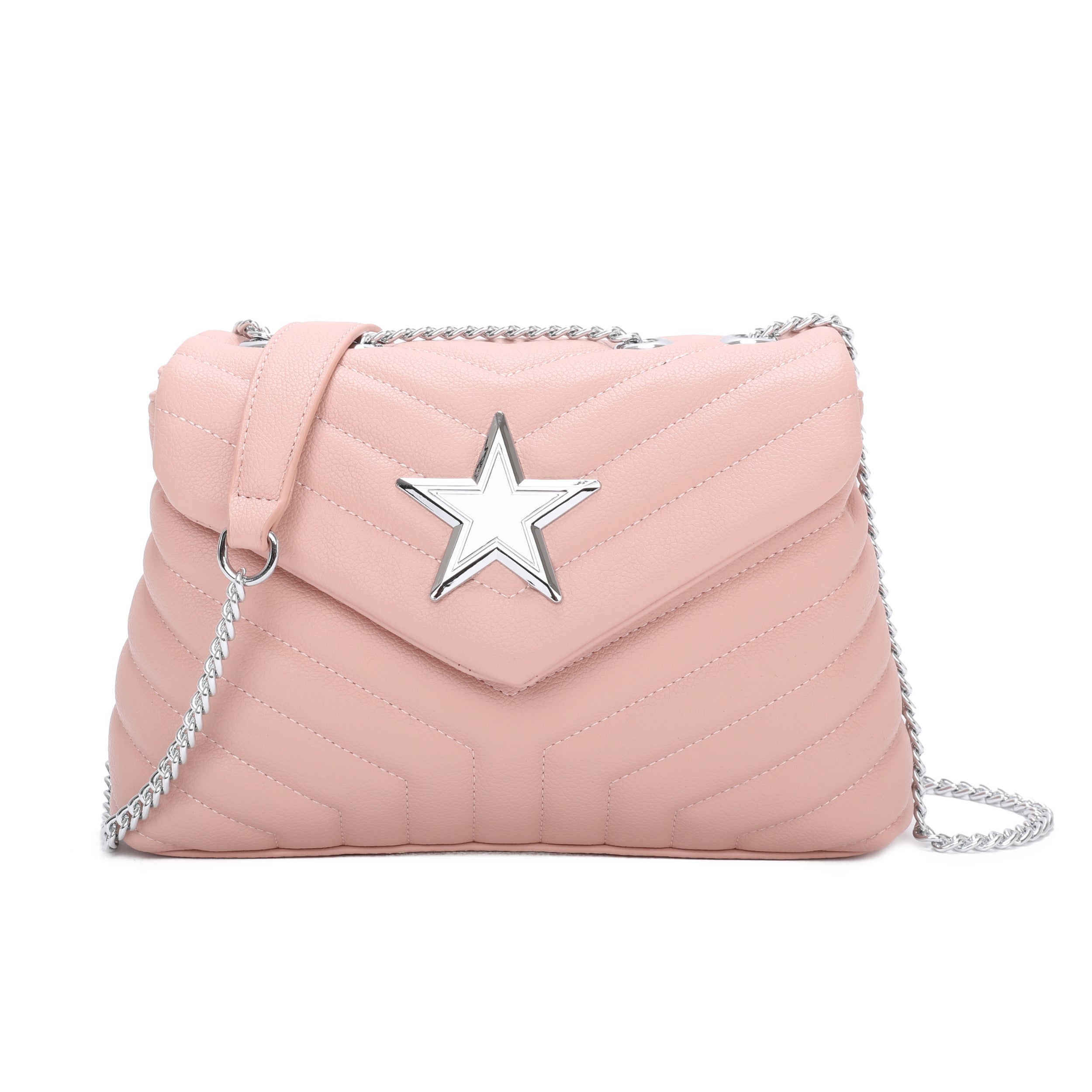 Craze London Quilted Star Satchel Bag