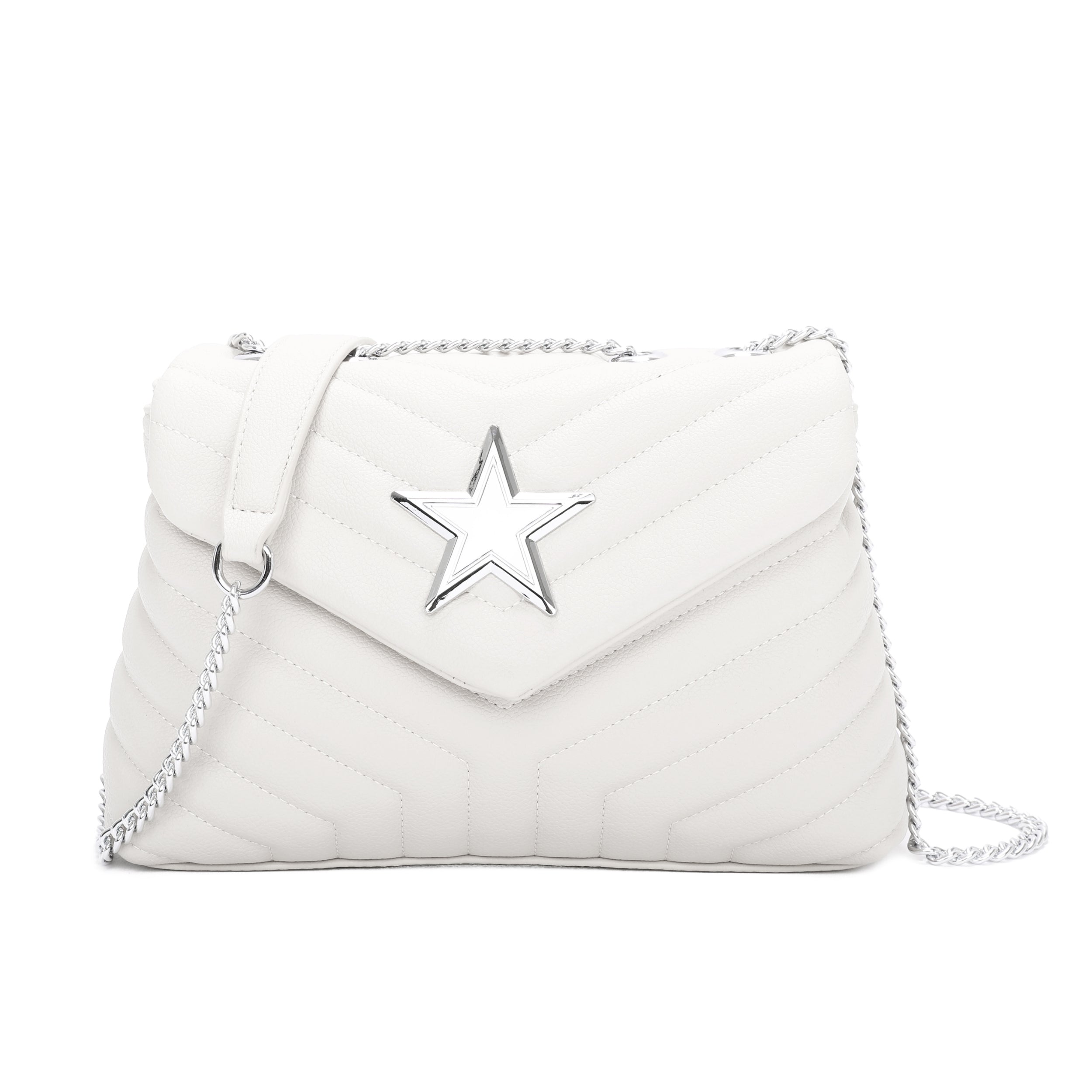 Craze London Quilted Star Satchel Bag