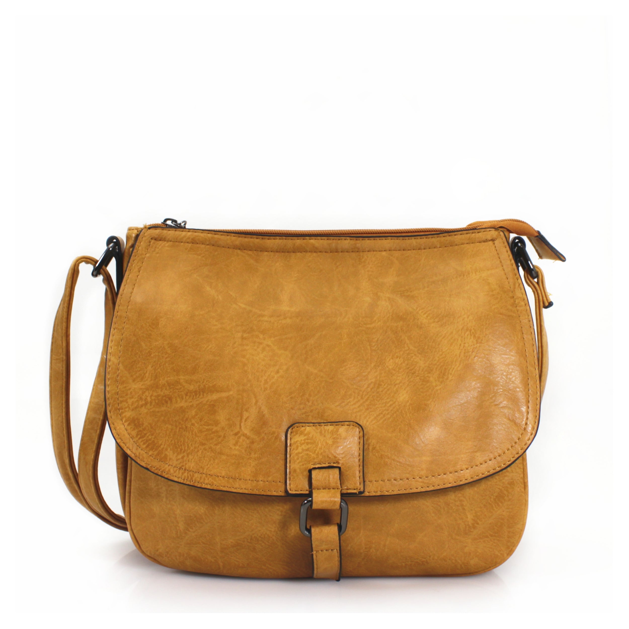 Craze London Real Leather Detailing Satchel Bag