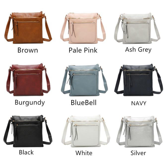 Craze London Crossbody Bag with an Inside Pocket and a Front Pocket