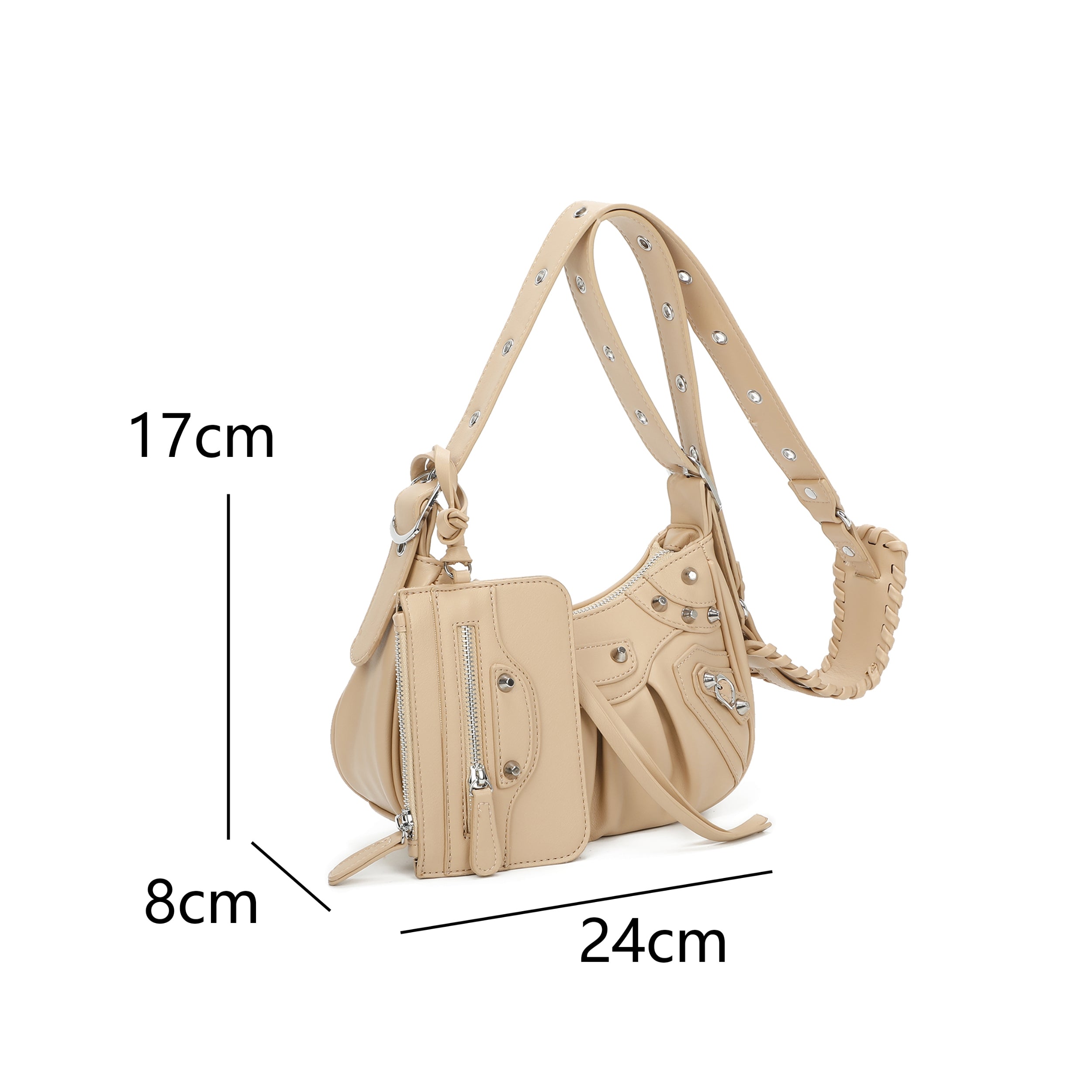 Craze London Satchel bag with External zipped purse