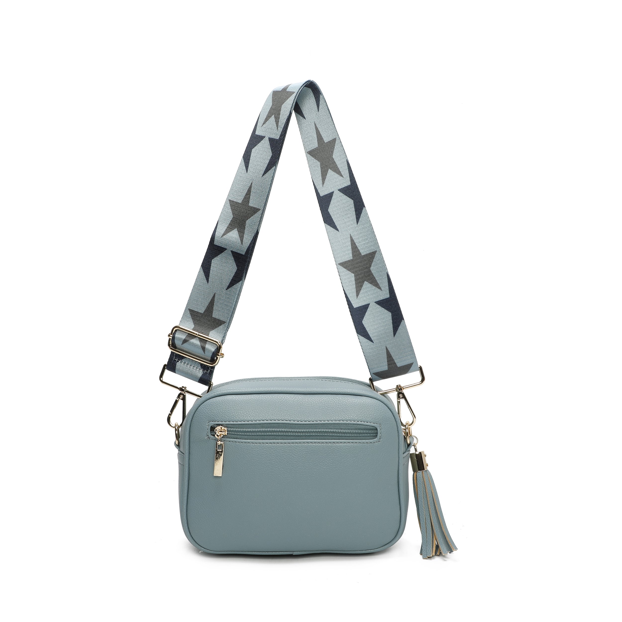 Star Crossbody Bag with Tassel Zip Closure