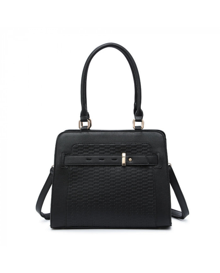 Craze London Tote Bag with Weave Pattern