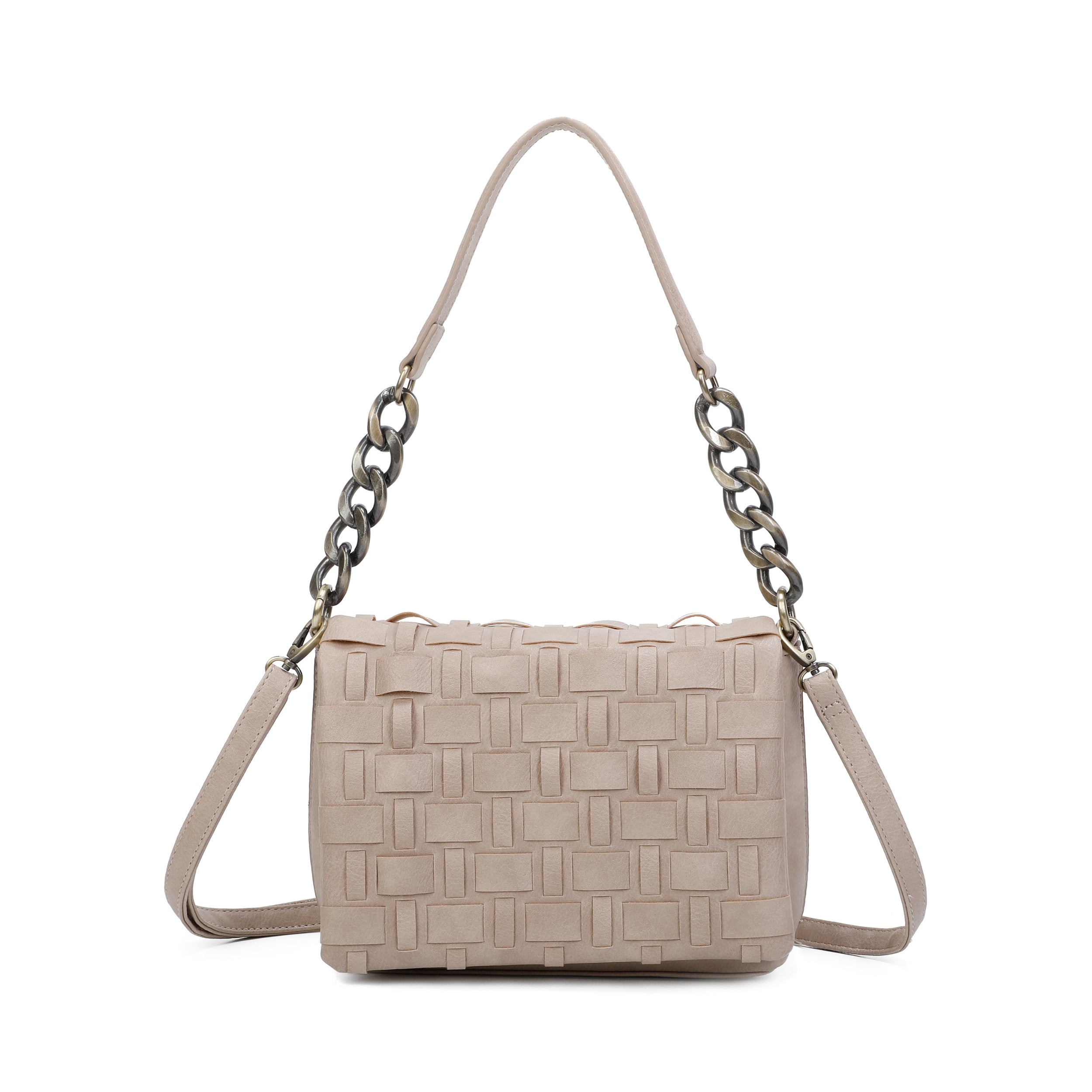 Craze London Woven Shoulder Bag