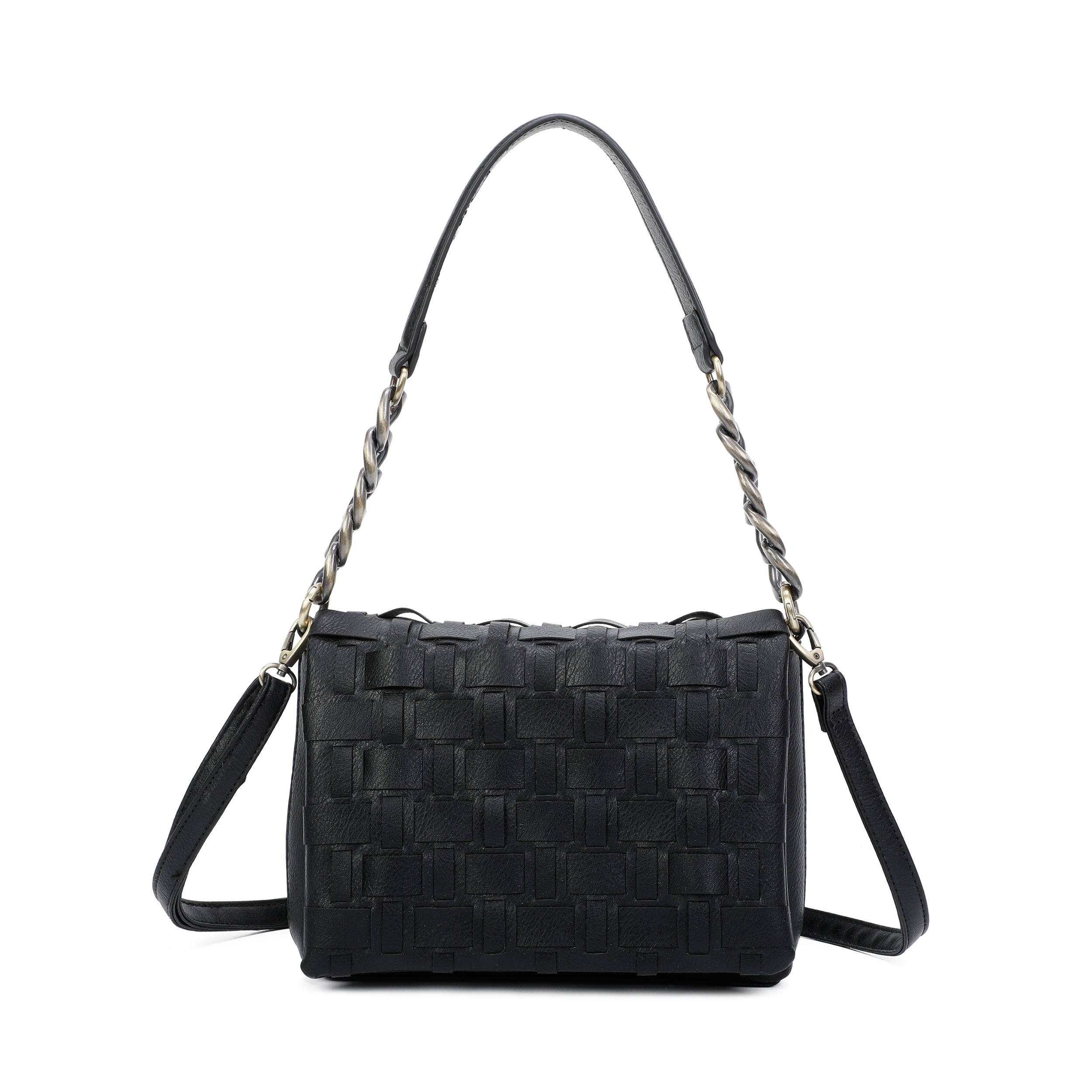 Craze London Woven Shoulder Bag