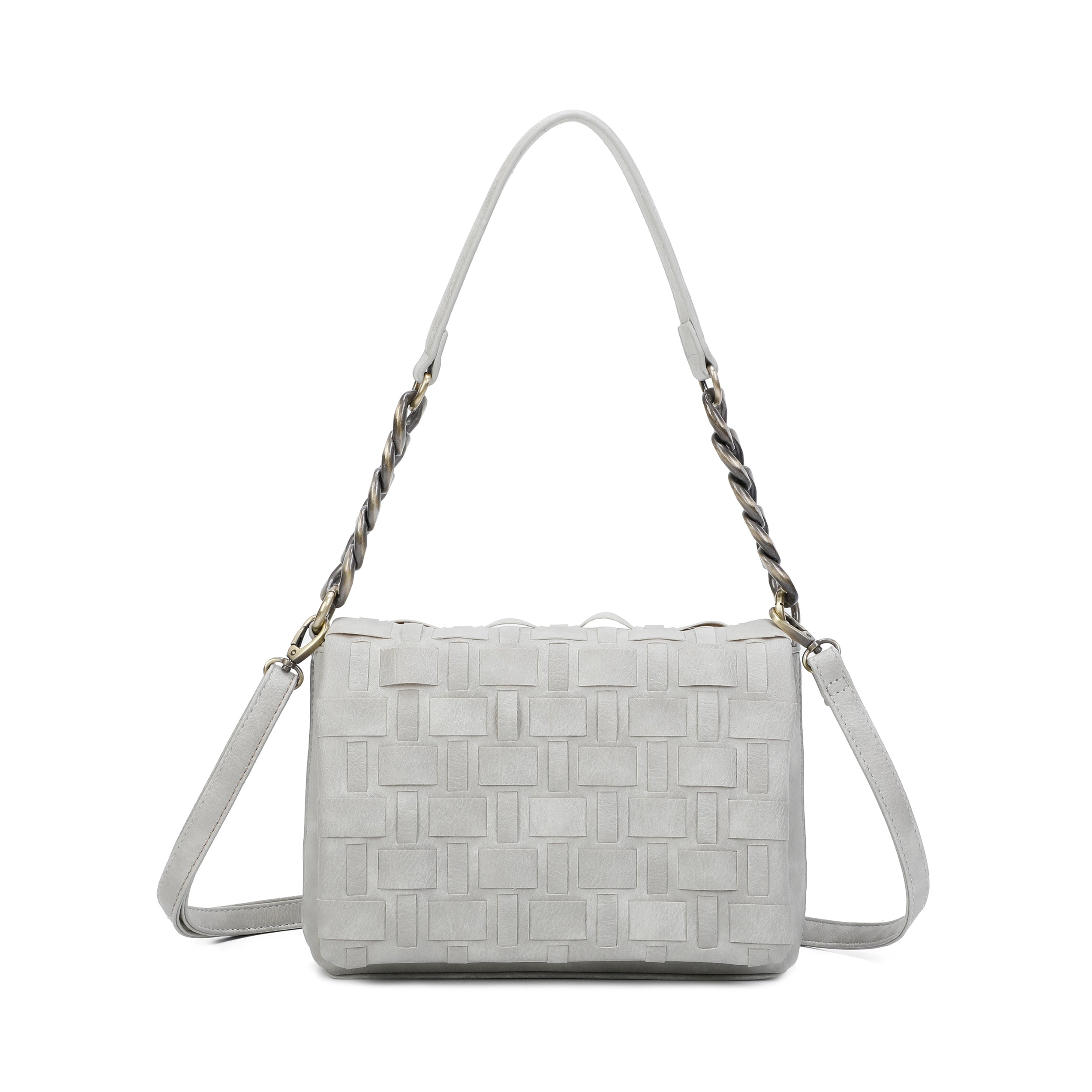 Craze London Woven Shoulder Bag